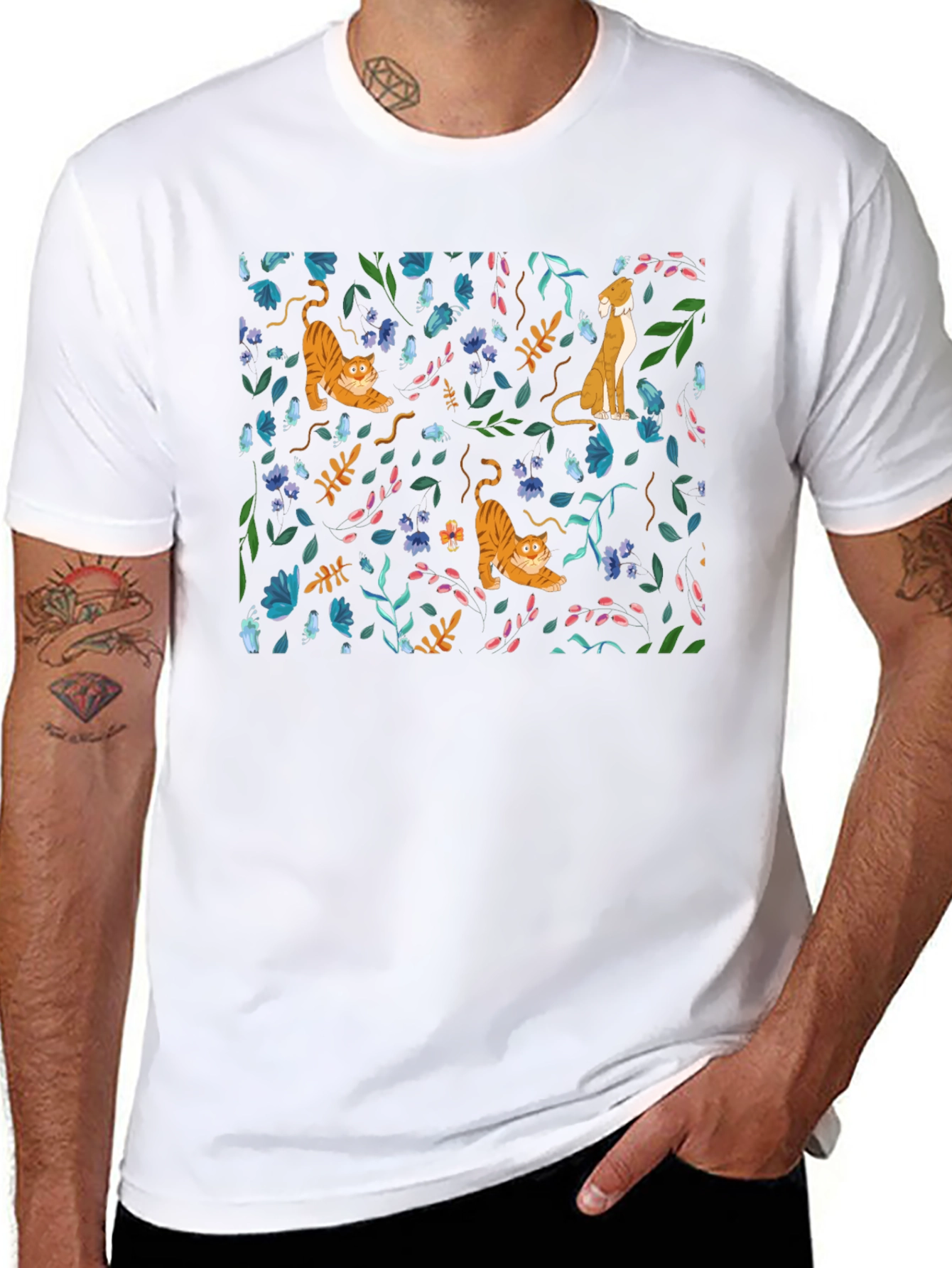 Floral Animal Print T-Shirt