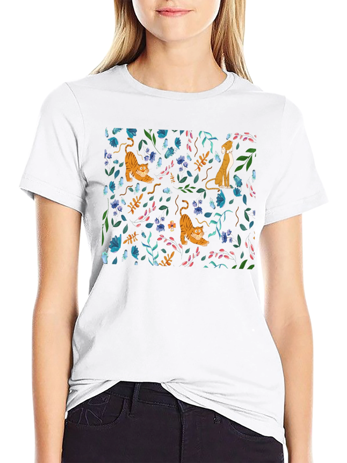 Floral Animal Print T-Shirt