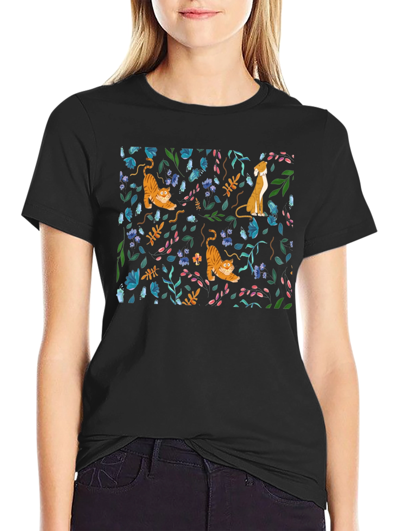 Floral Animal Print T-Shirt
