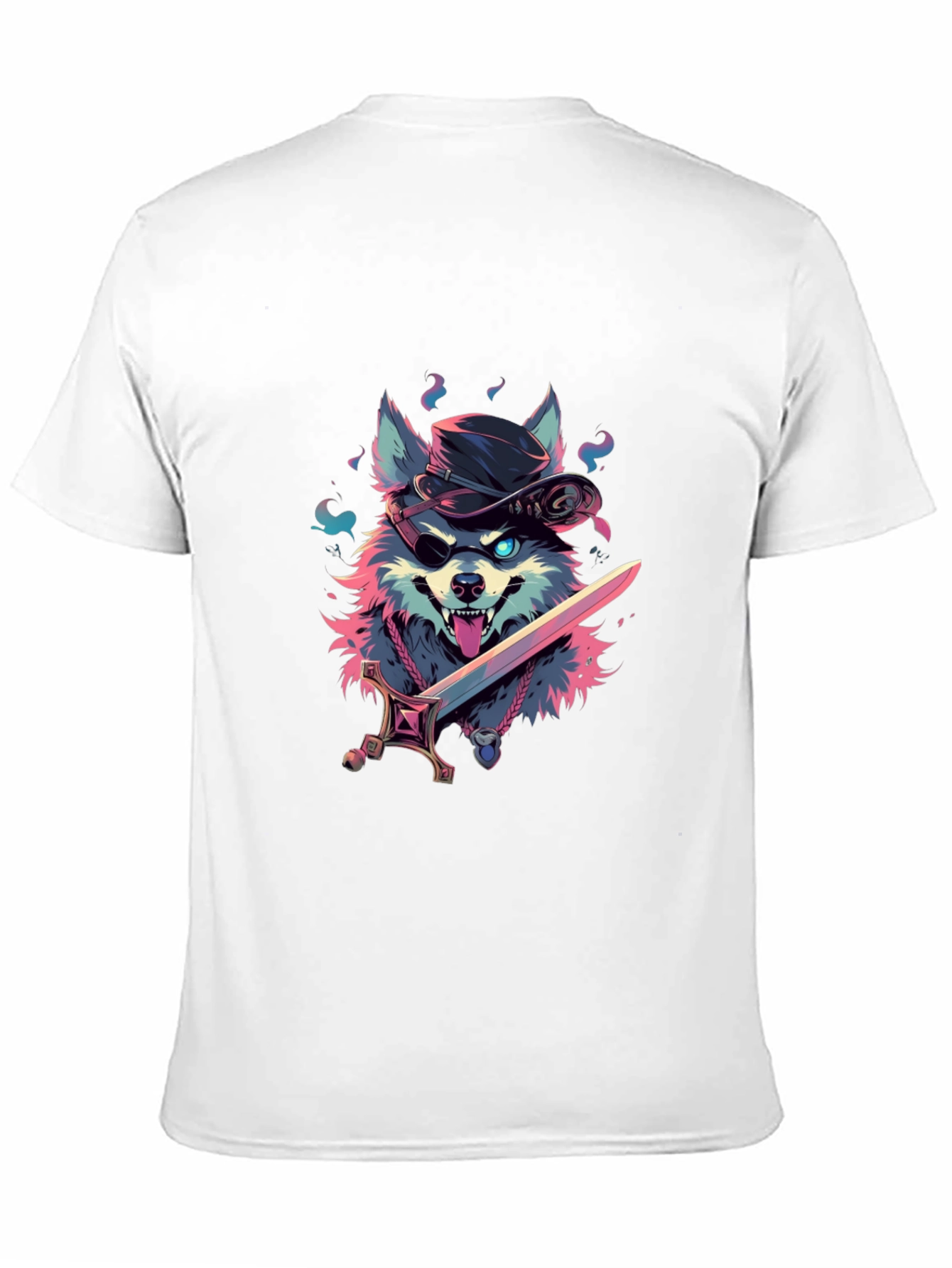 Wolf Pirate Graphic Tee - Edgy Style