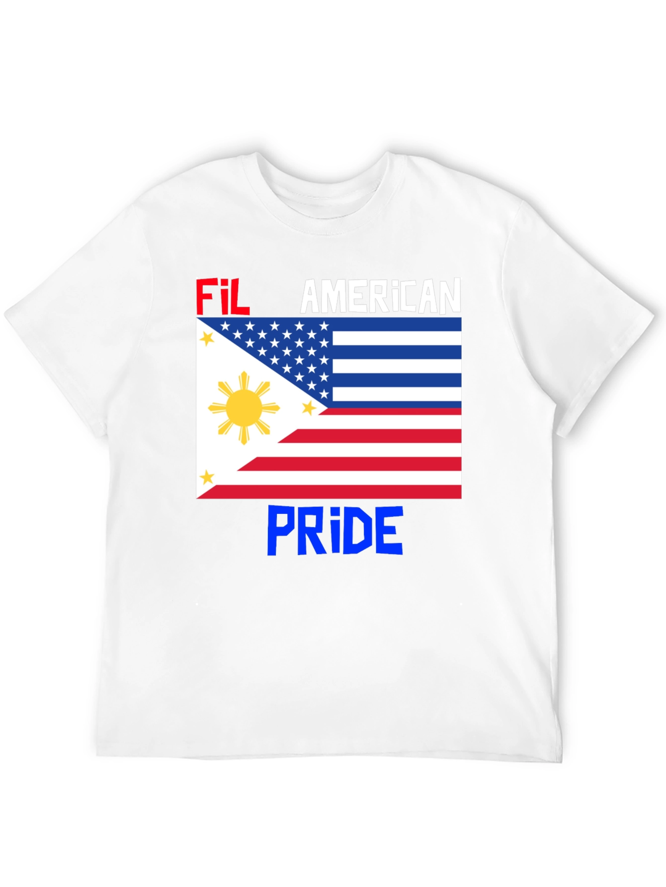 Fil-American Pride T-Shirt - Dual Flag Design