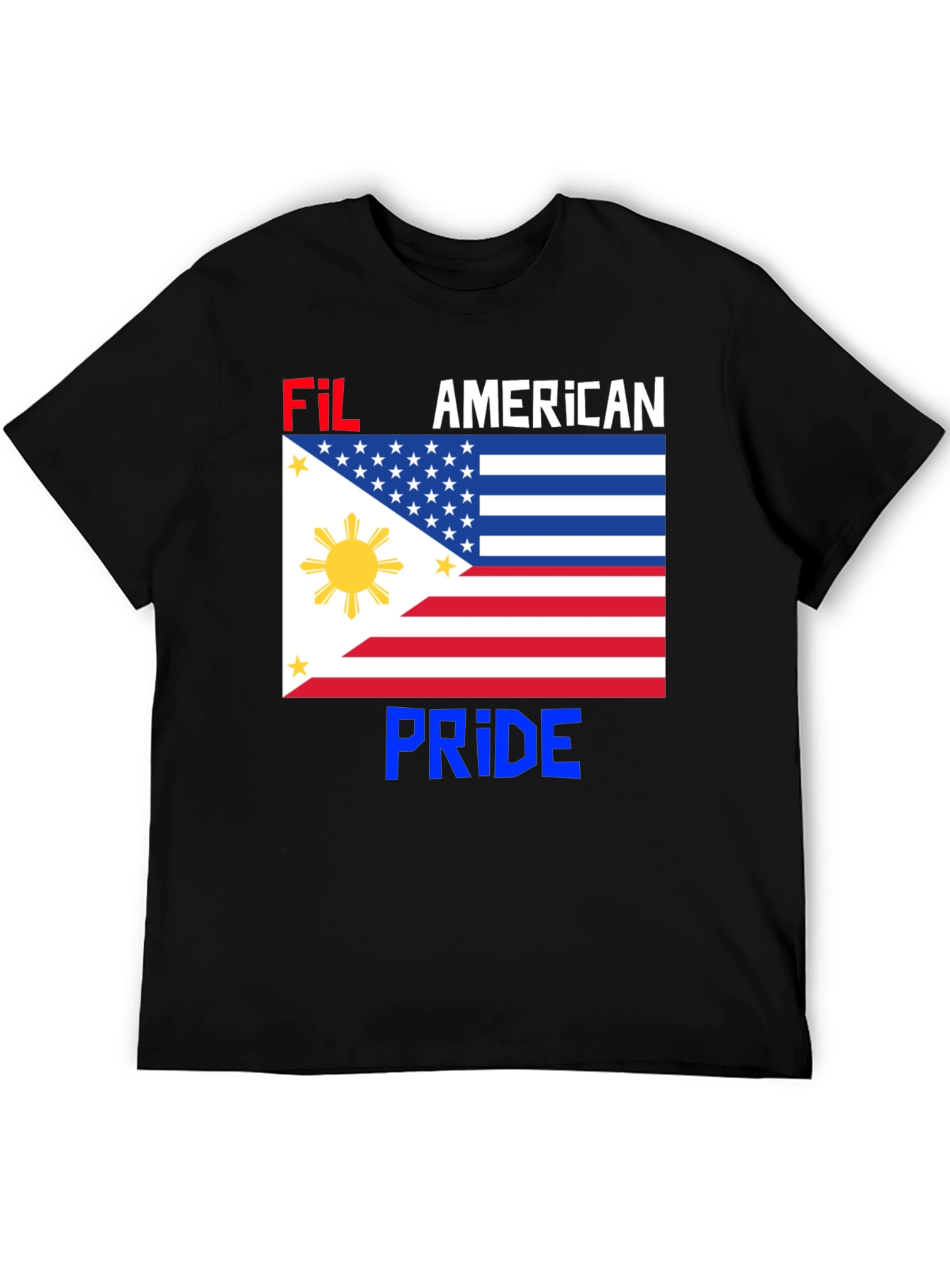 Fil-American Pride T-Shirt - Dual Flag Design