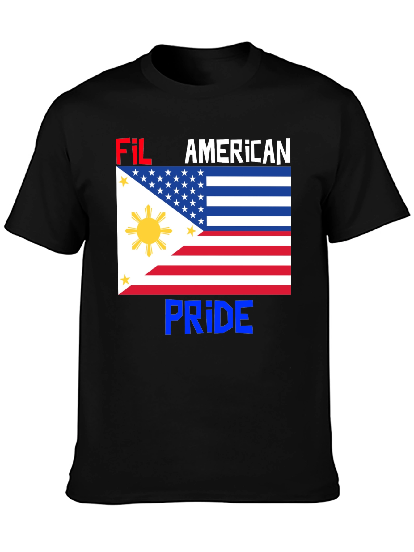 Fil-American Pride T-Shirt - Dual Flag Design