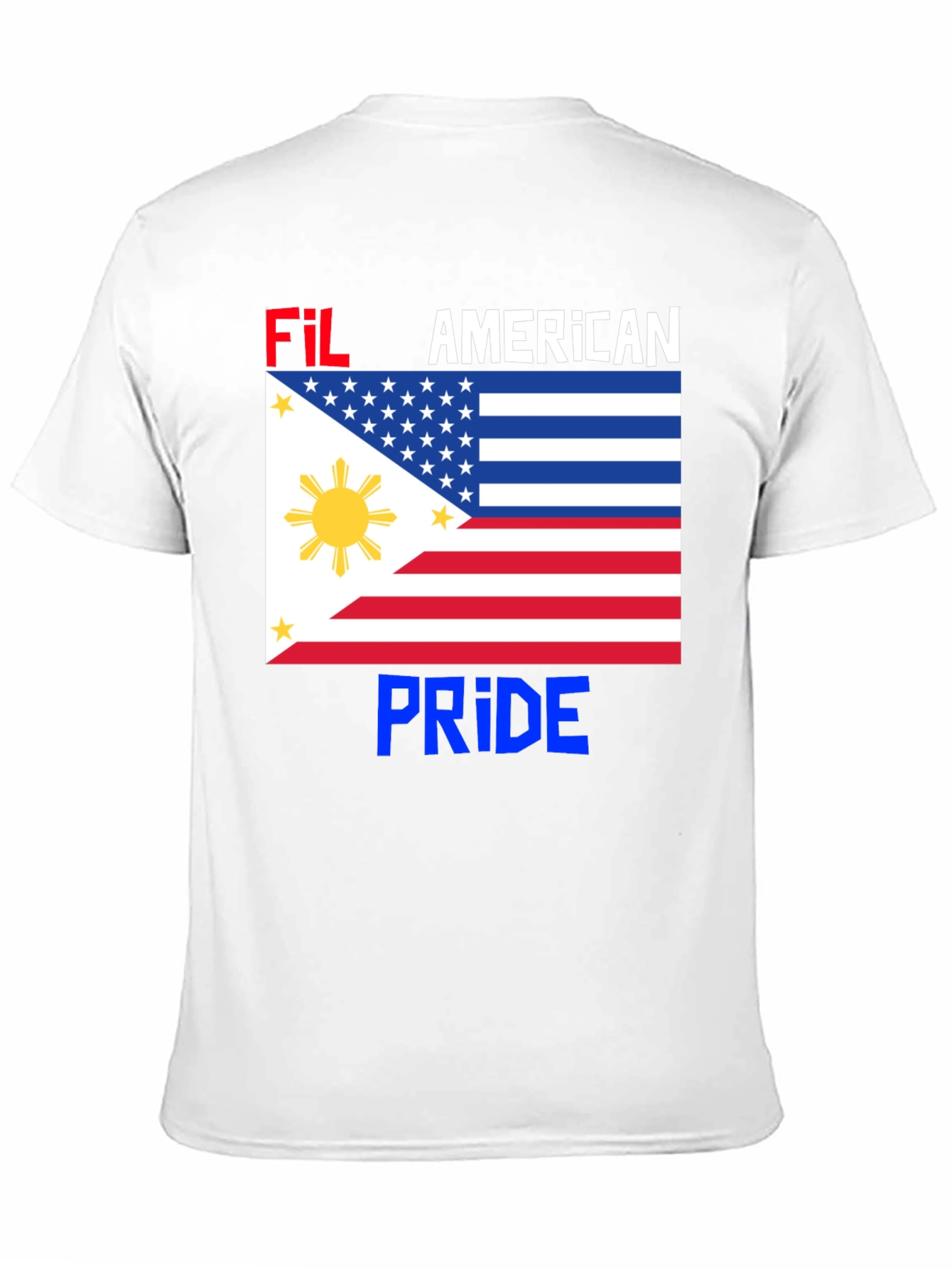 Fil-American Pride T-Shirt - Dual Flag Design