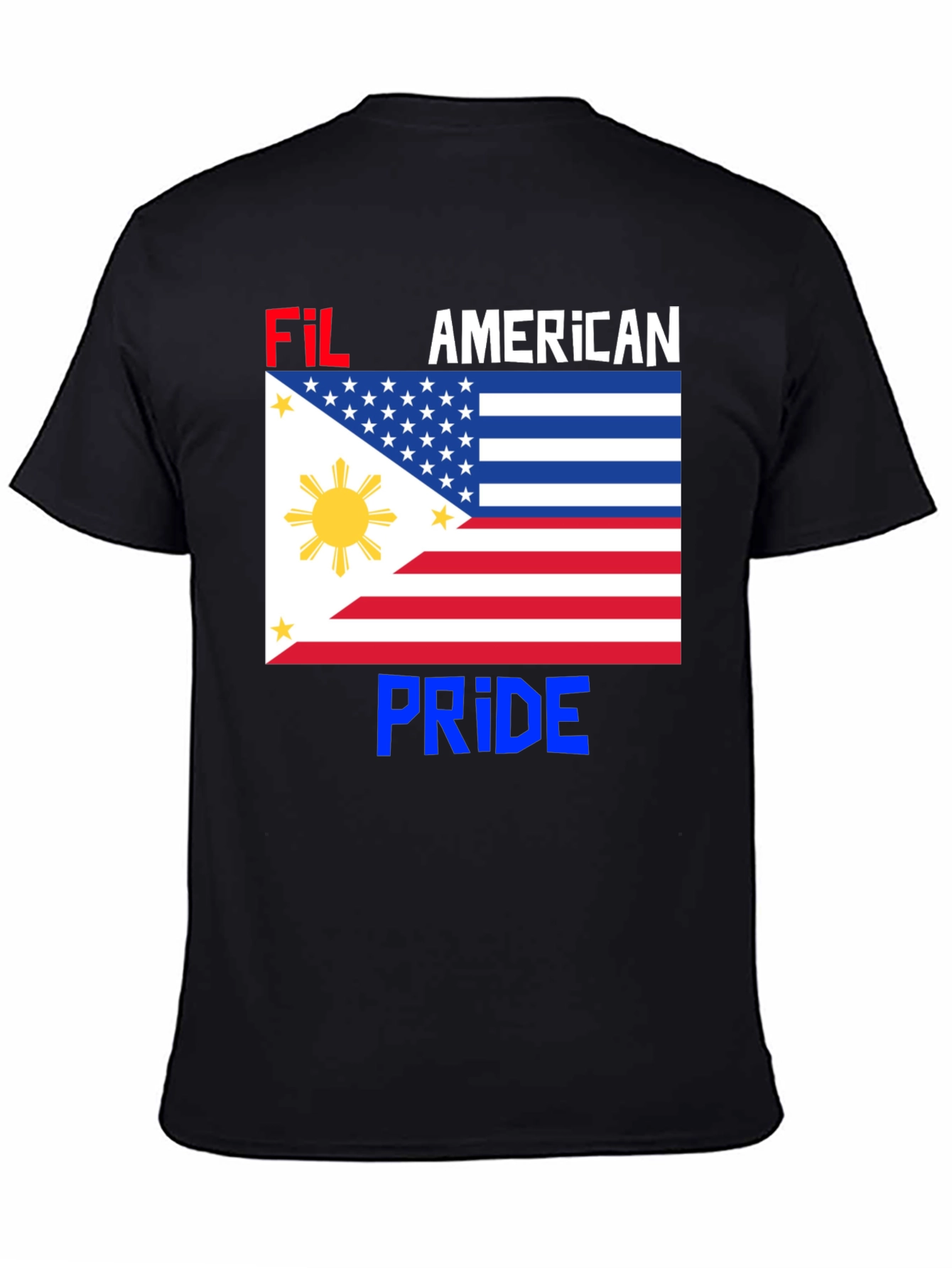 Fil-American Pride T-Shirt - Dual Flag Design