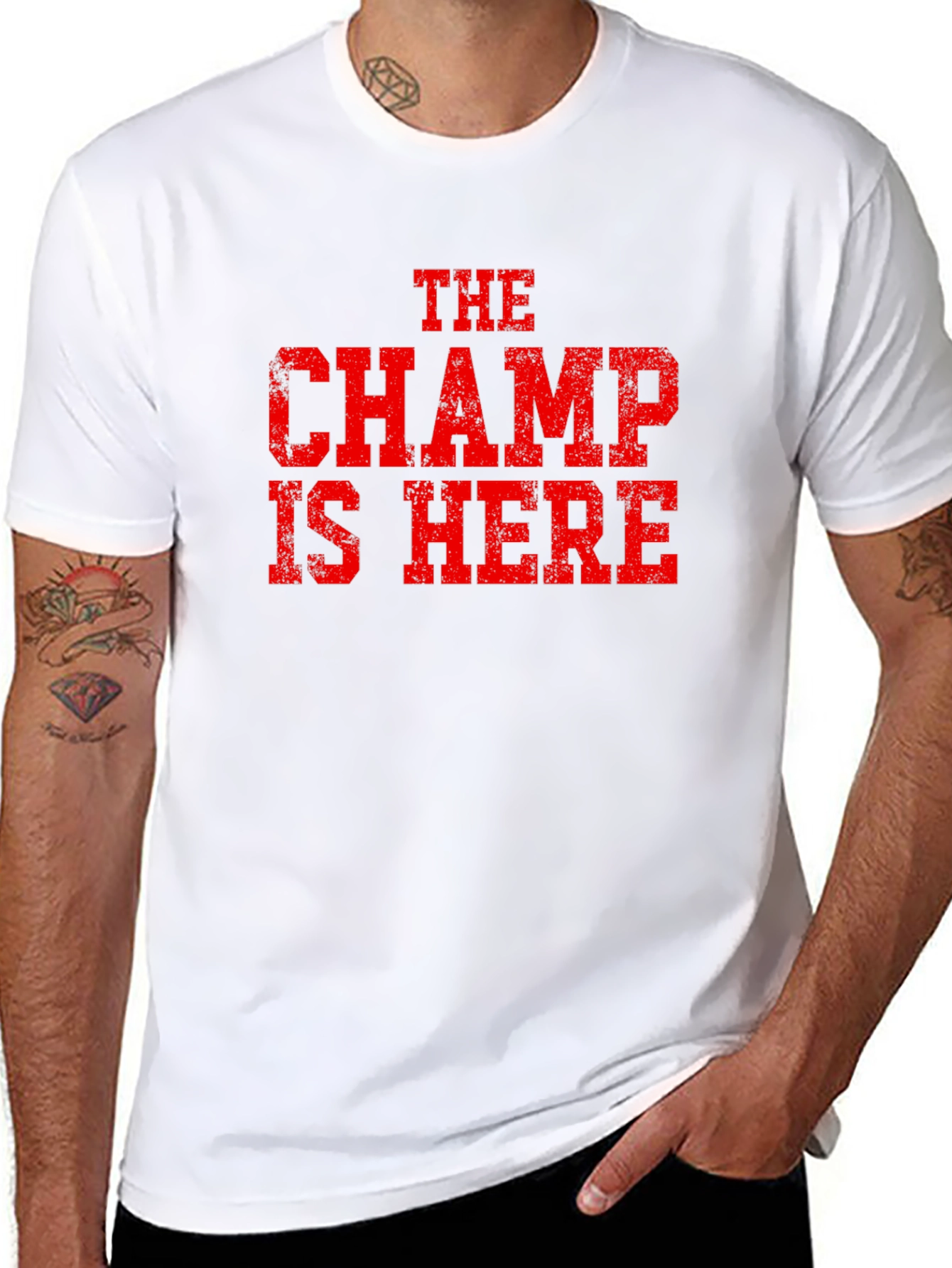 The Champ is Here Graphic T-Shirt