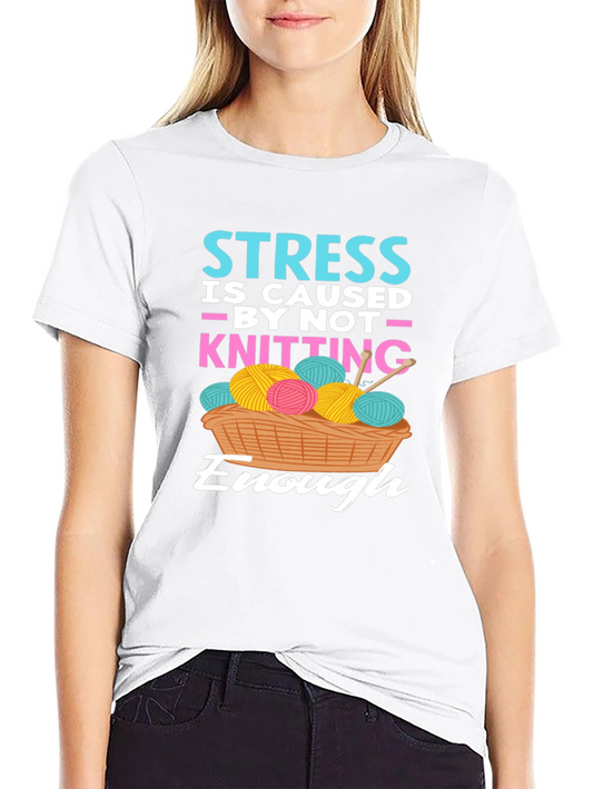 Knitting Lovers T-Shirt - Stress Relief Design