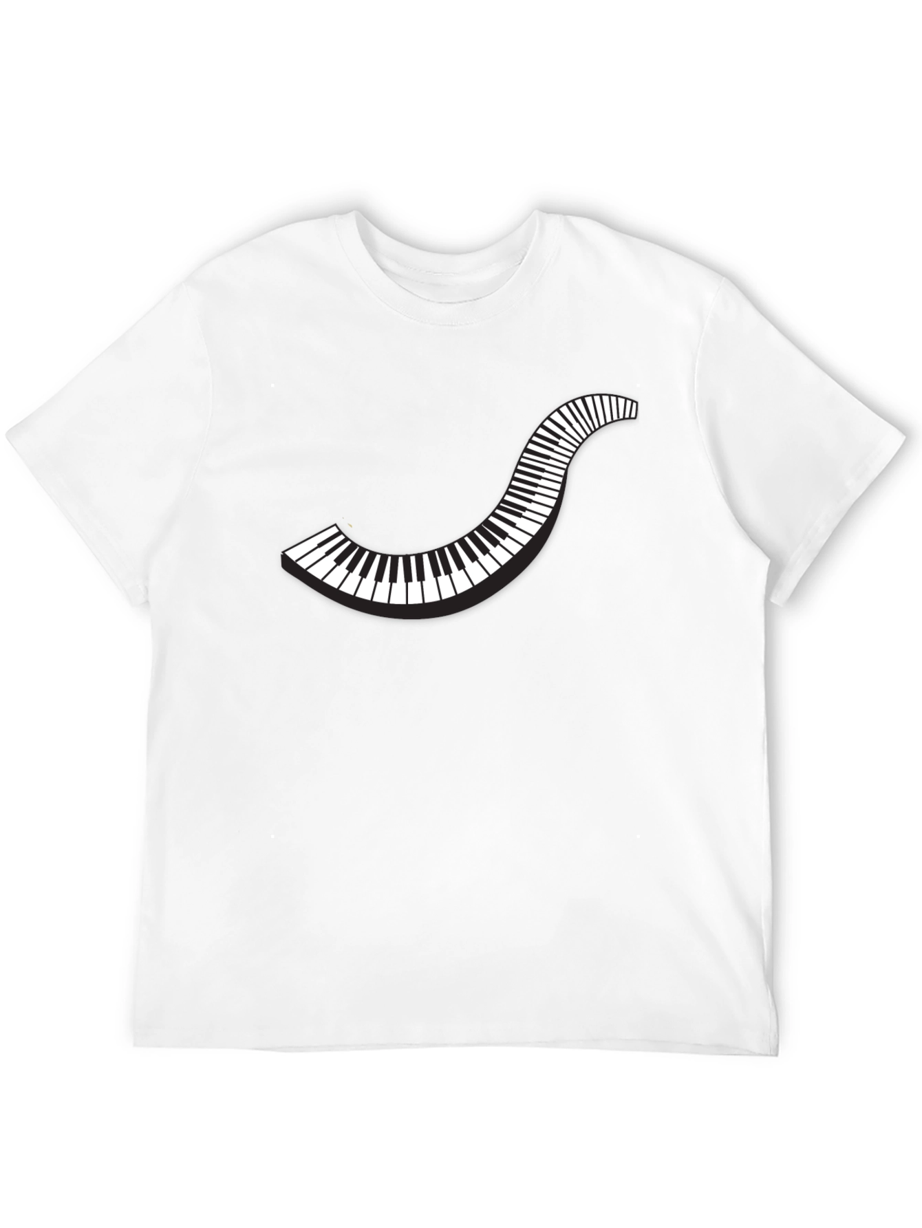 Stylish Piano Keys Graphic T-Shirt
