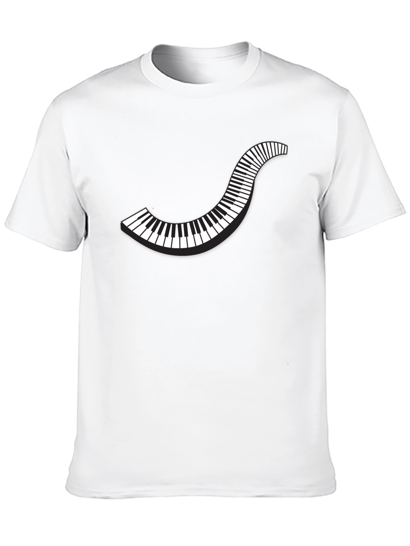 Stylish Piano Keys Graphic T-Shirt
