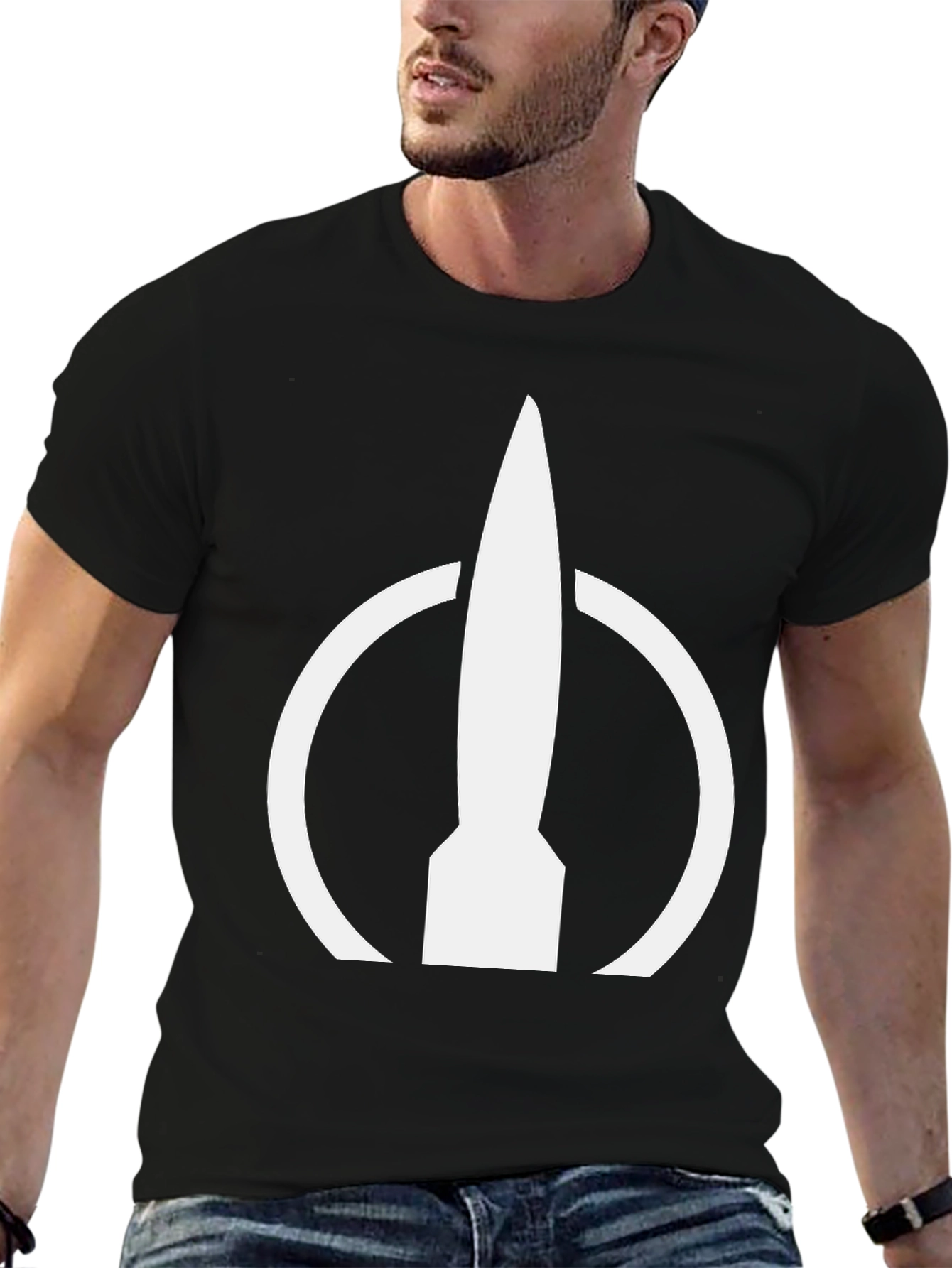 Rocket Symbol Black T-Shirt