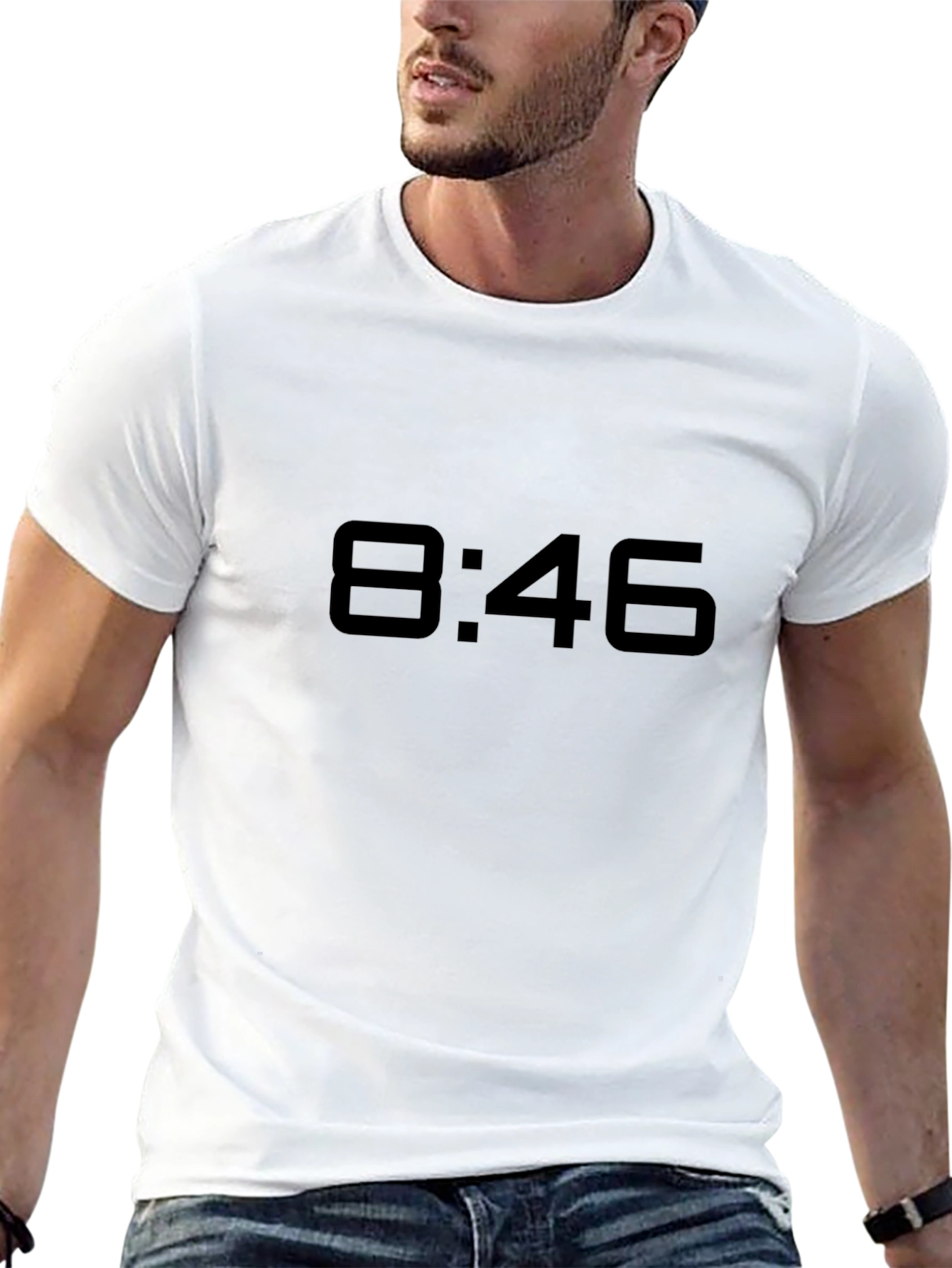 8:46 Black Graphic Tee - Never Forget