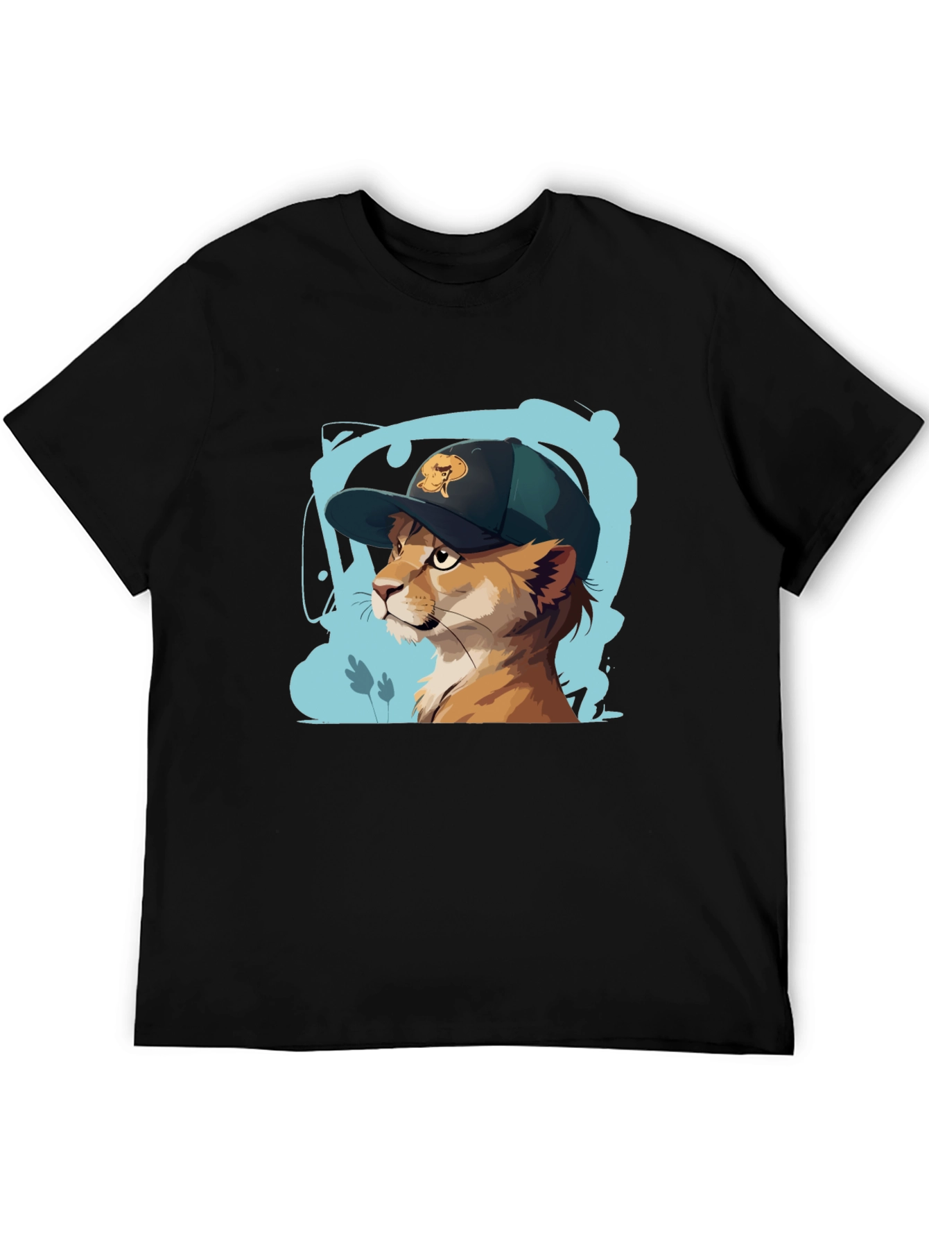 Cool Cat Tee: Urban Style Animal Graphic T-Shirt