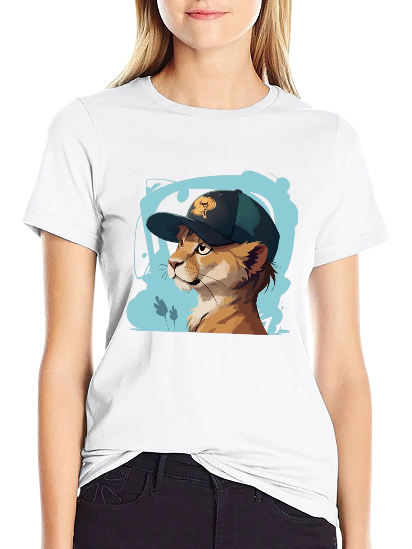 Cool Cat Tee: Urban Style Animal Graphic T-Shirt