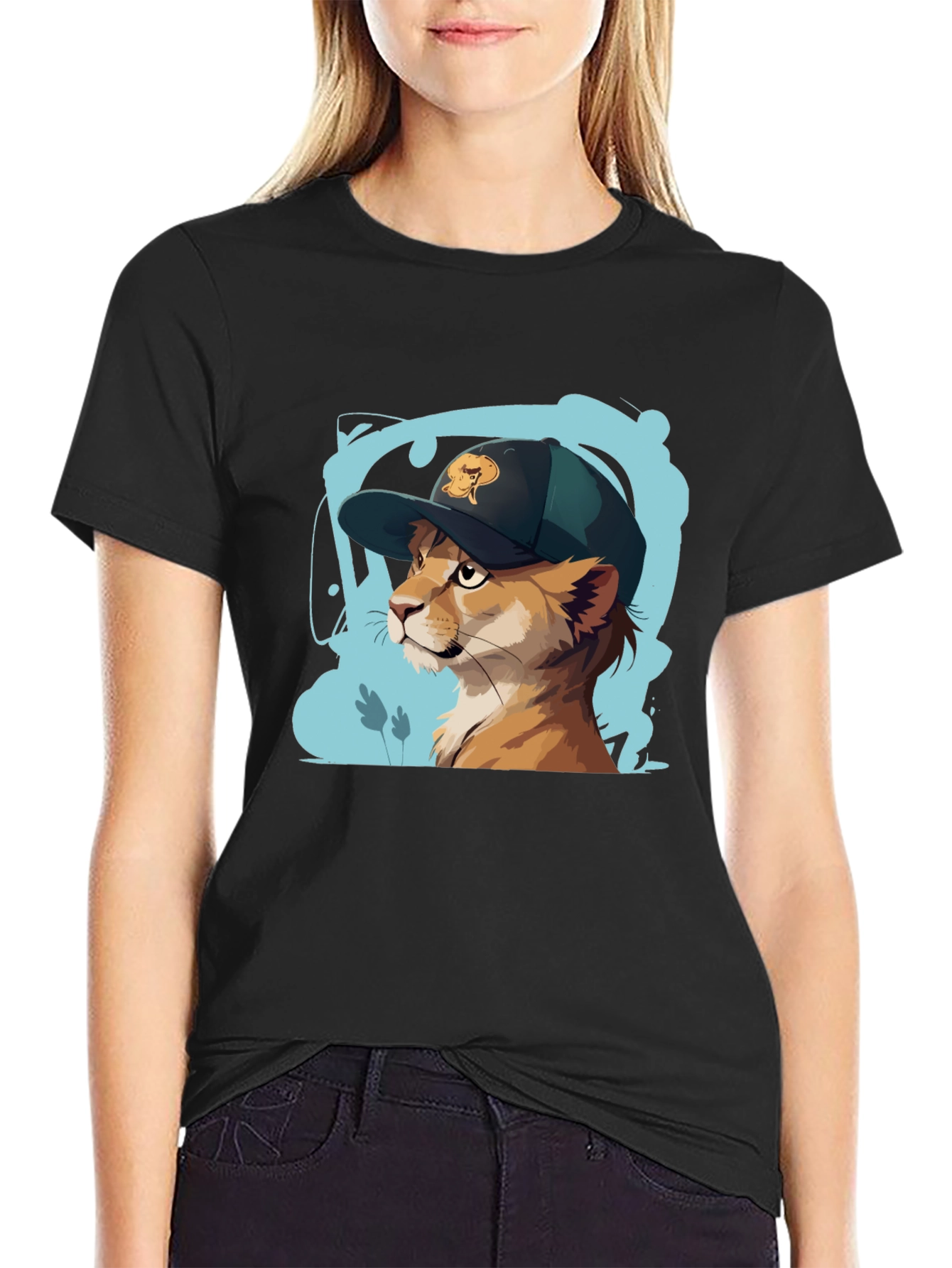 Cool Cat Tee: Urban Style Animal Graphic T-Shirt