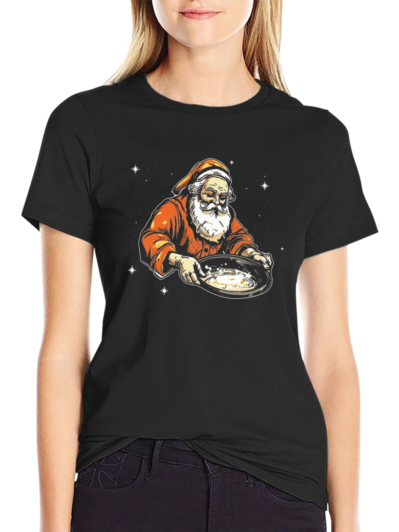Santa Gold Panning Graphic T-Shirt