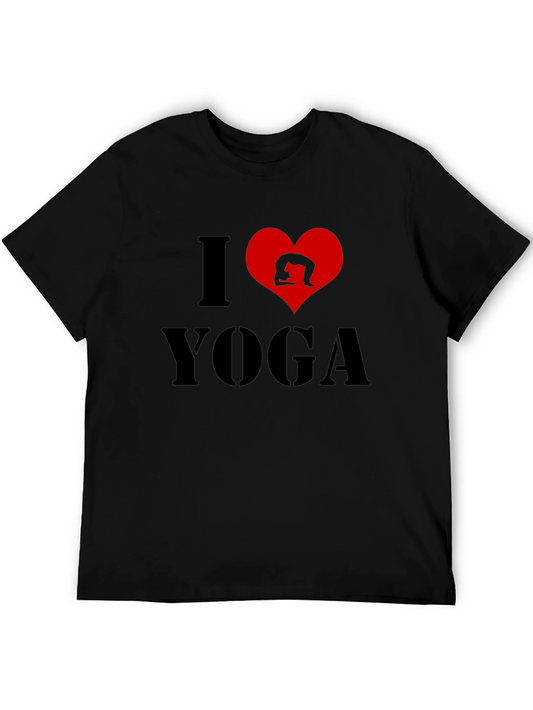 I Love Yoga Black T-Shirt