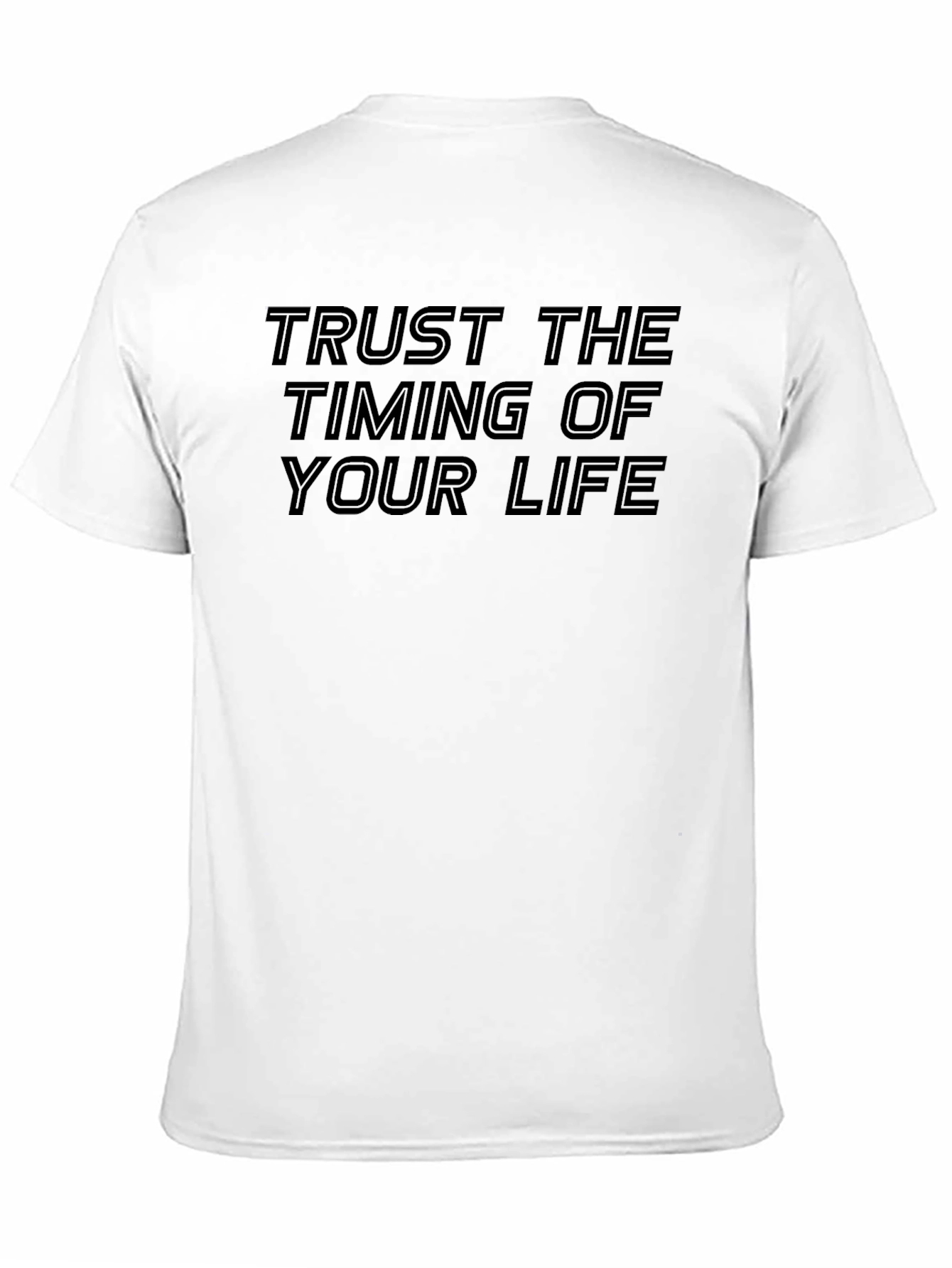 Trust The Timing Black Graphic Tee