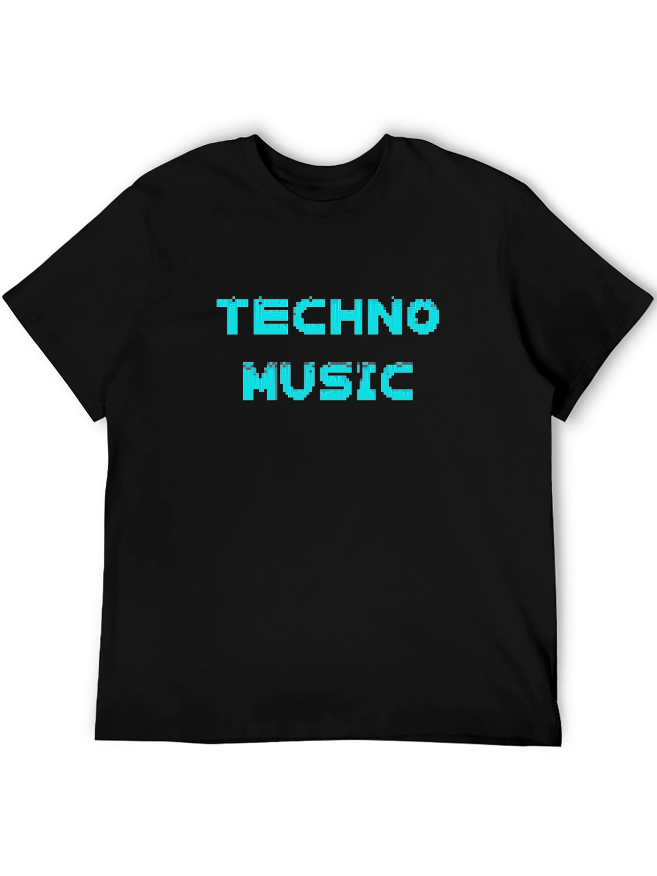 Techno Music Pixel Art T-Shirt - Black