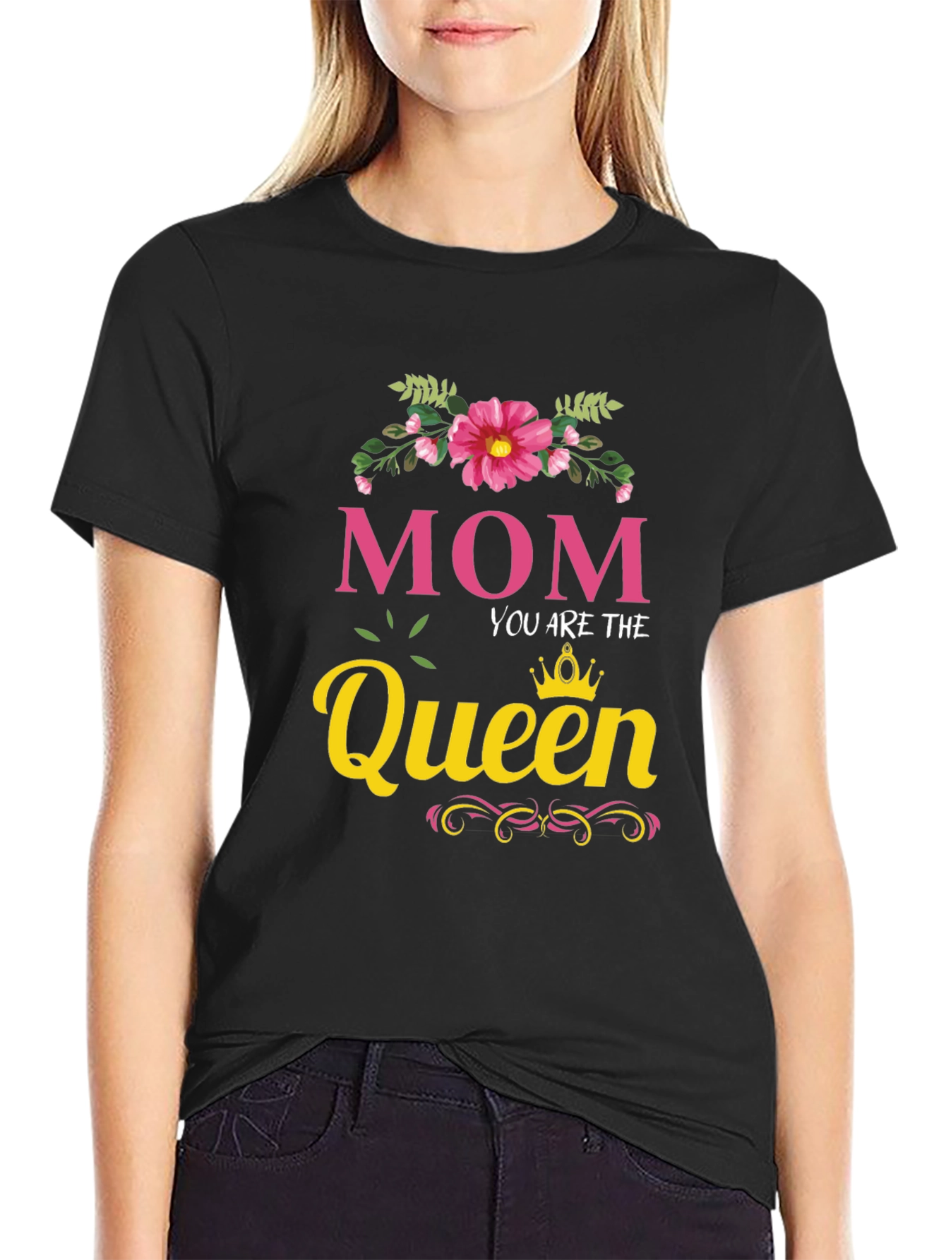 Mom You Are The Queen Black T-Shirt