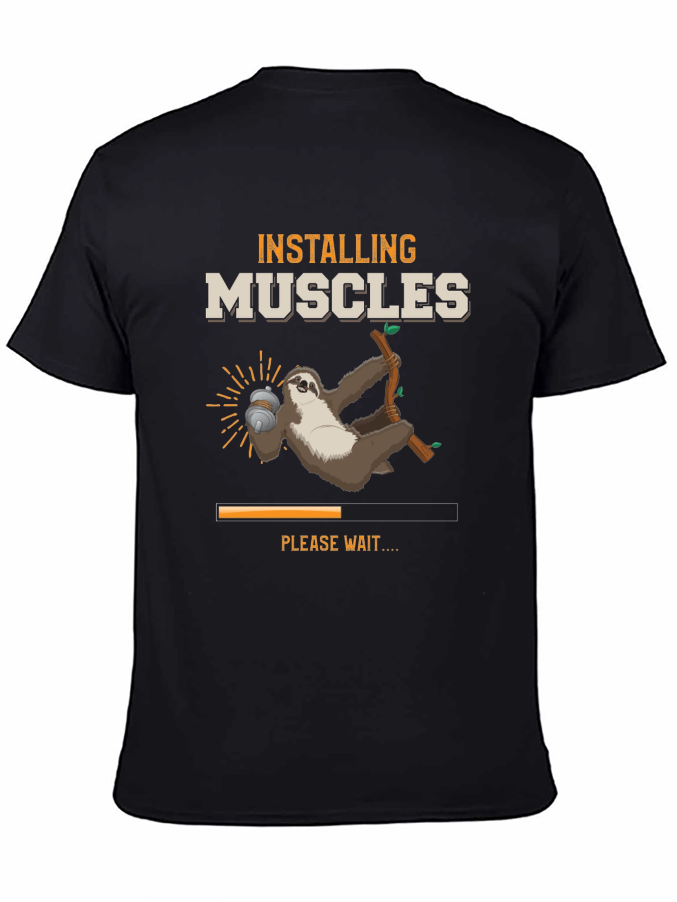 Installing Muscles Sloth Graphic T-Shirt