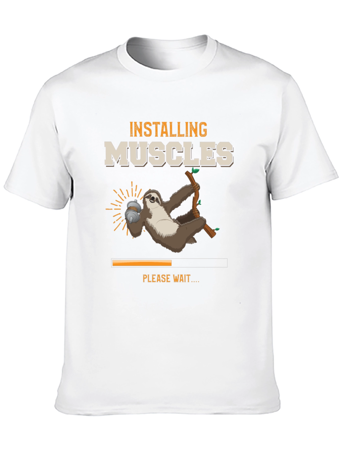 Installing Muscles Sloth Graphic T-Shirt