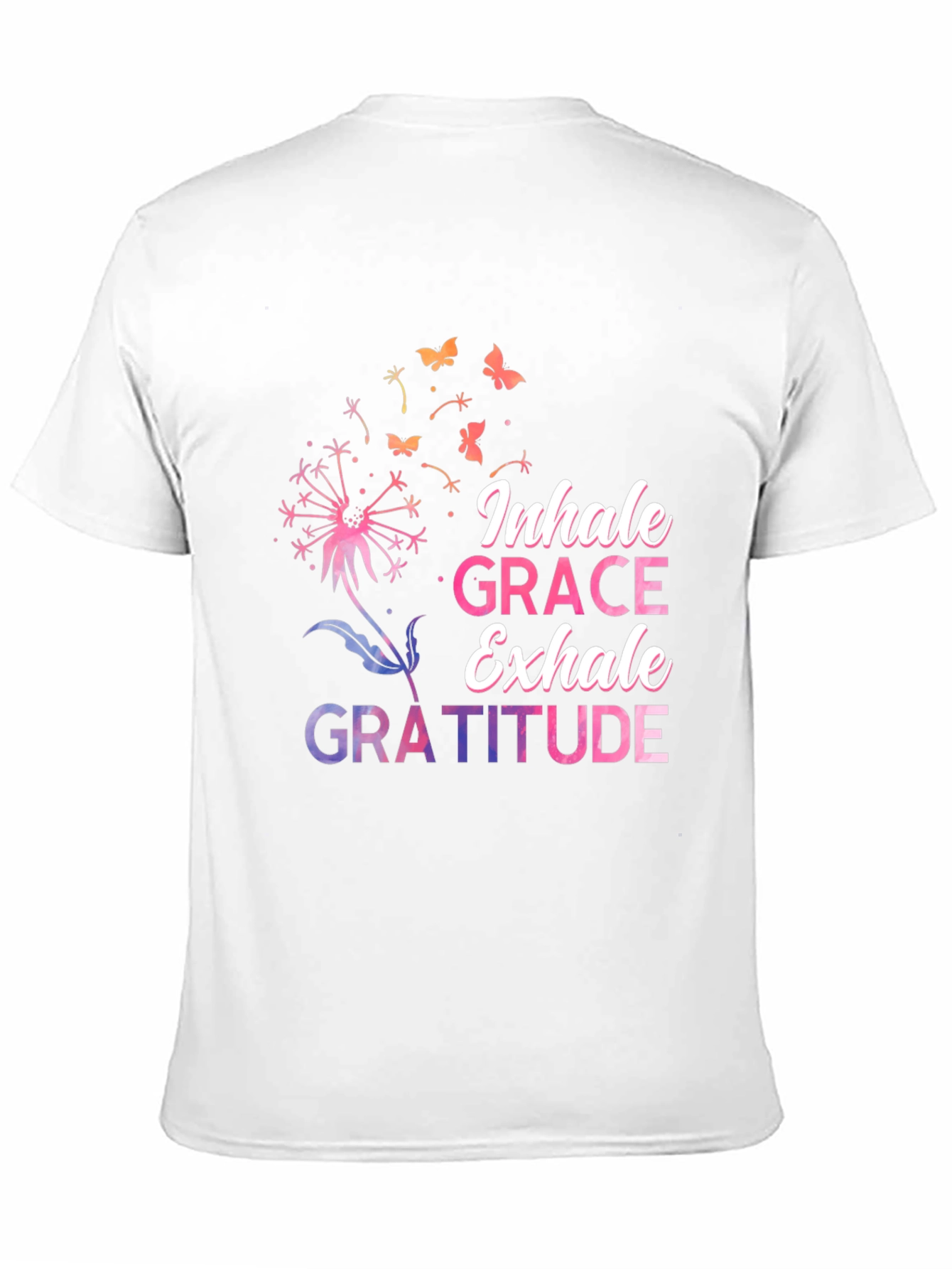 Inhale Grace Exhale Gratitude Black T-Shirt