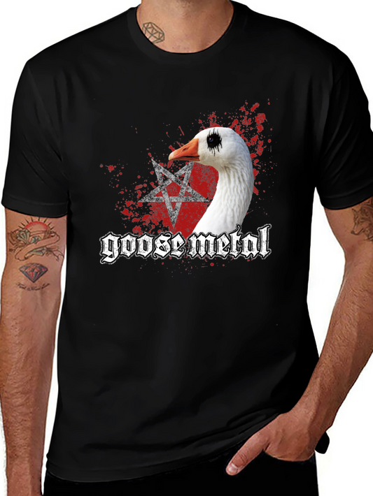Goose Metal T-Shirt - Funny Black Metal Goose Tee