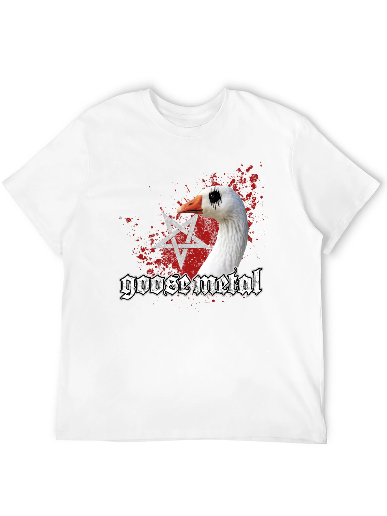 Goose Metal T-Shirt - Funny Black Metal Goose Tee