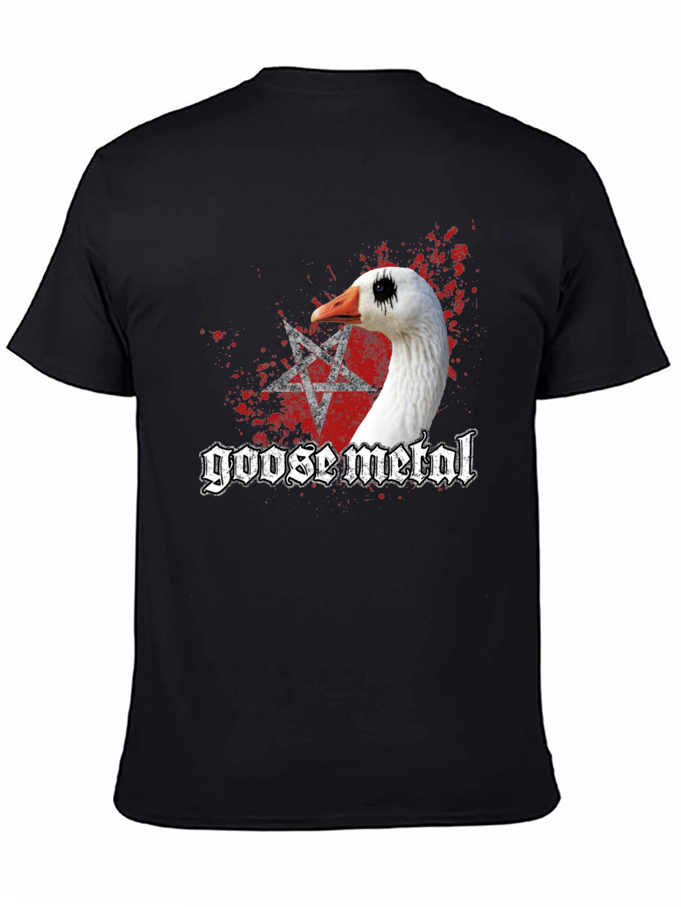 Goose Metal T-Shirt - Funny Black Metal Goose Tee