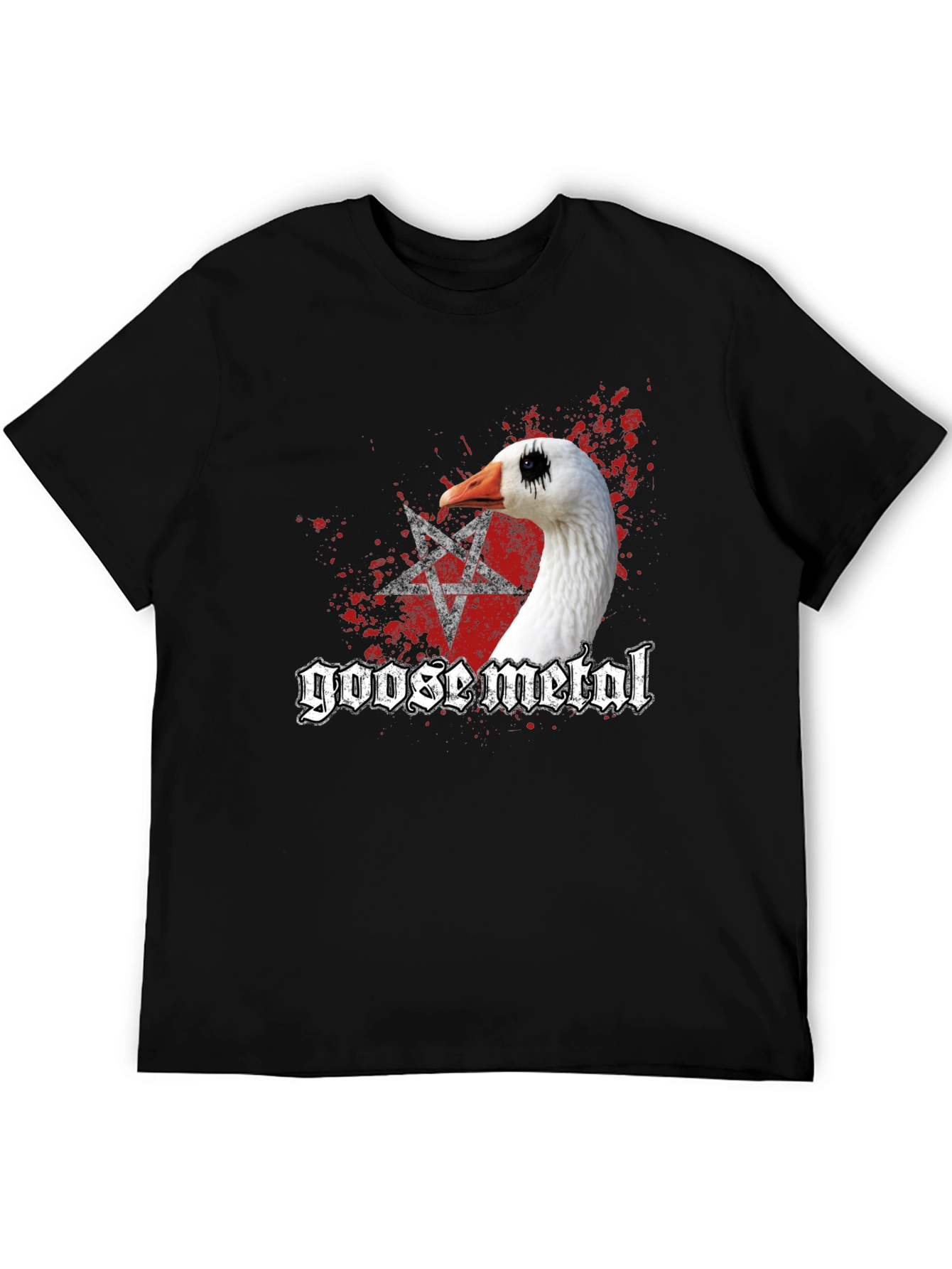 Goose Metal T-Shirt - Funny Black Metal Goose Tee