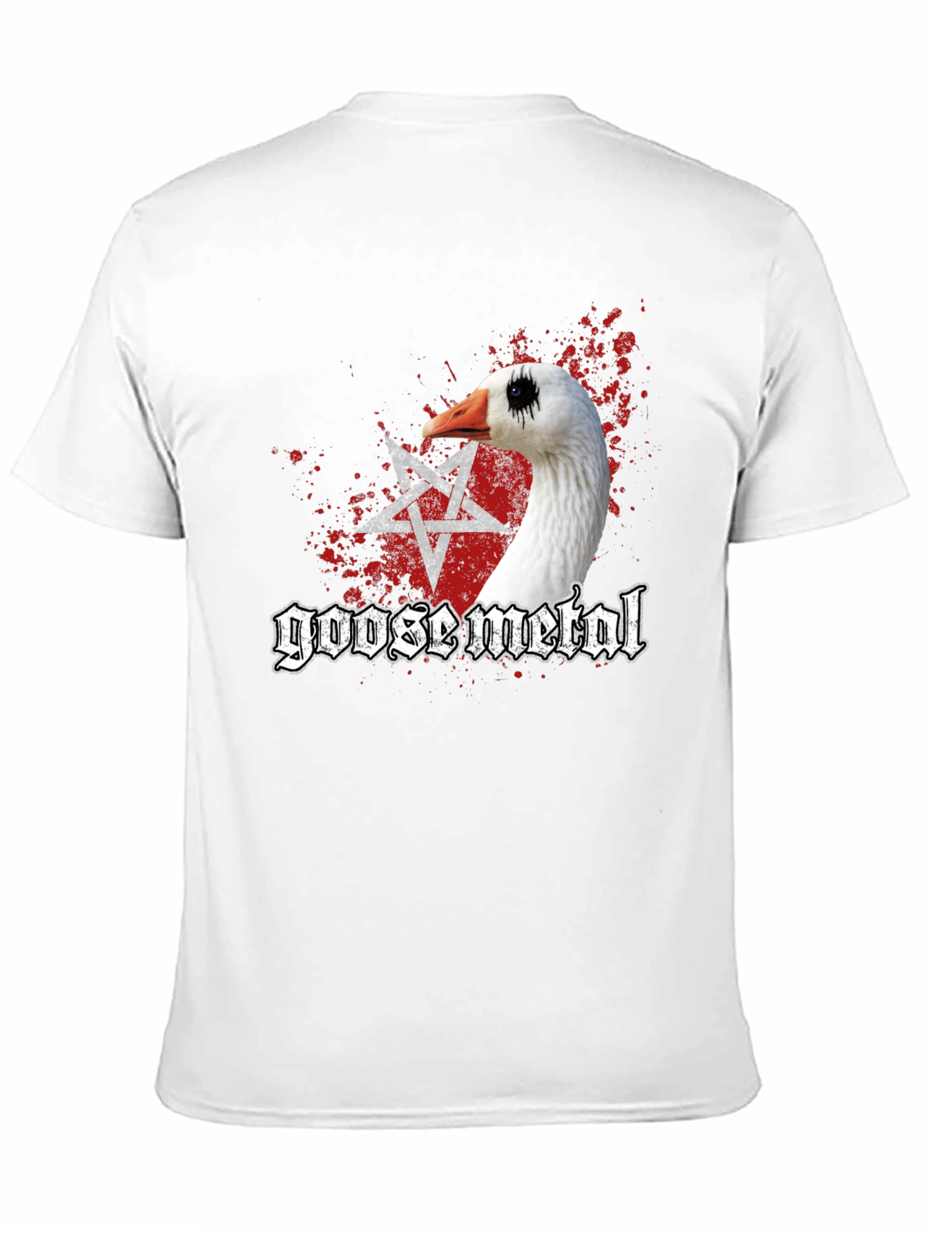 Goose Metal T-Shirt - Funny Black Metal Goose Tee