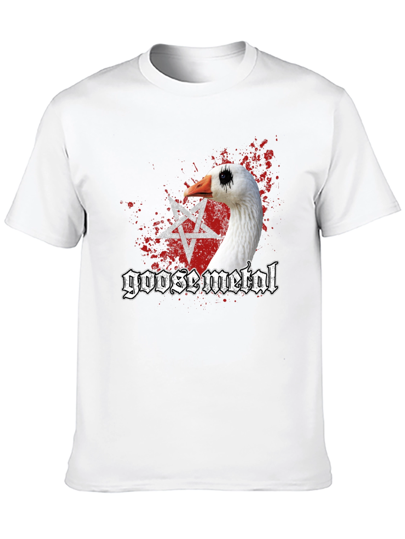 Goose Metal T-Shirt - Funny Black Metal Goose Tee