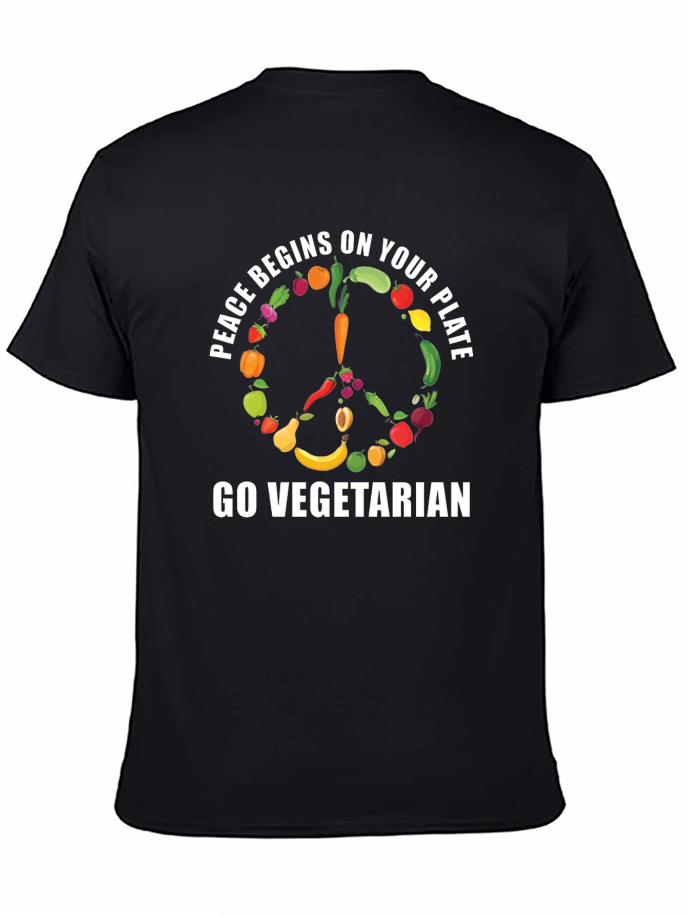Peace Begins on Your Plate Vegetarian T-Shirt