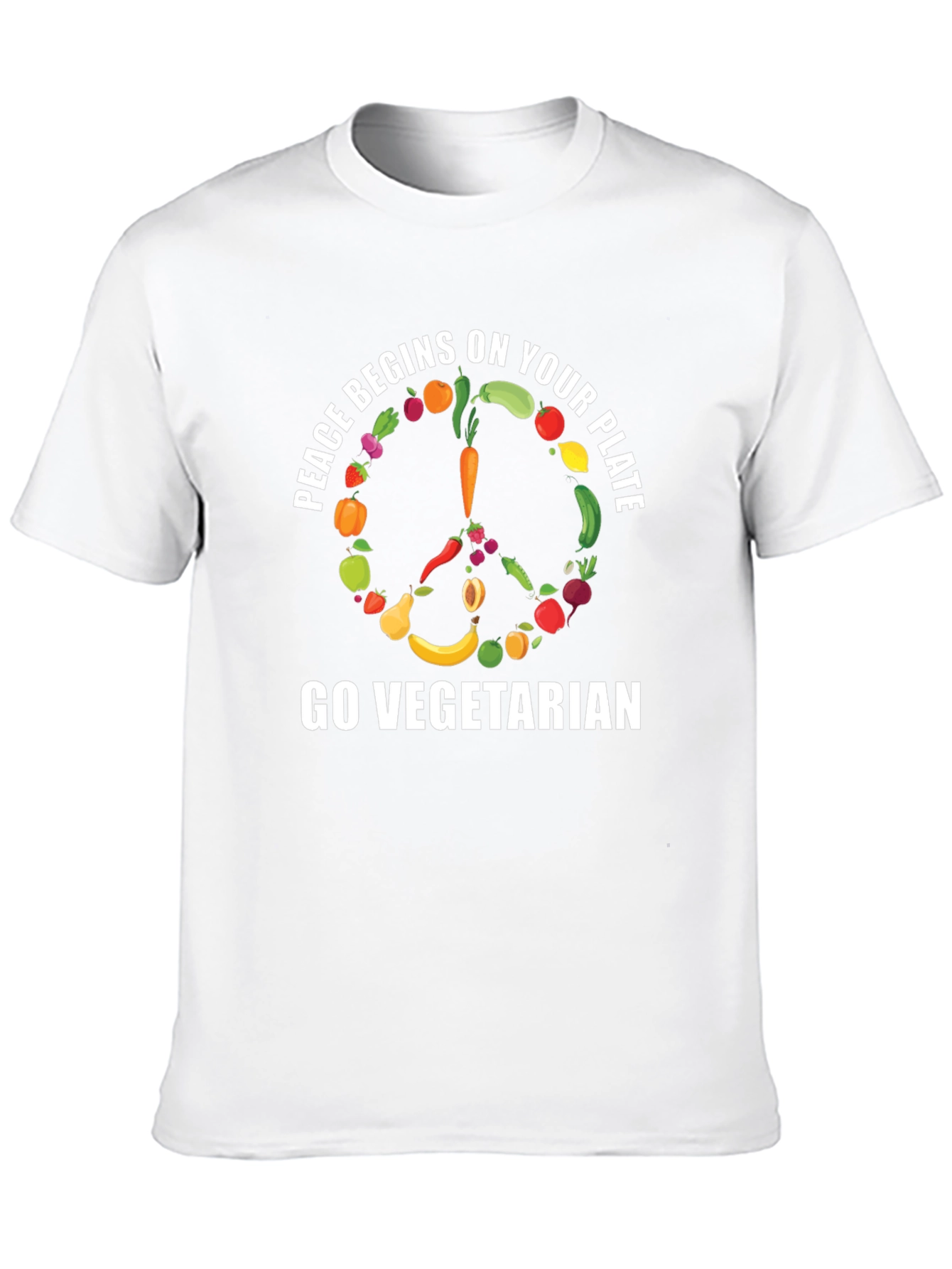 Peace Begins on Your Plate Vegetarian T-Shirt