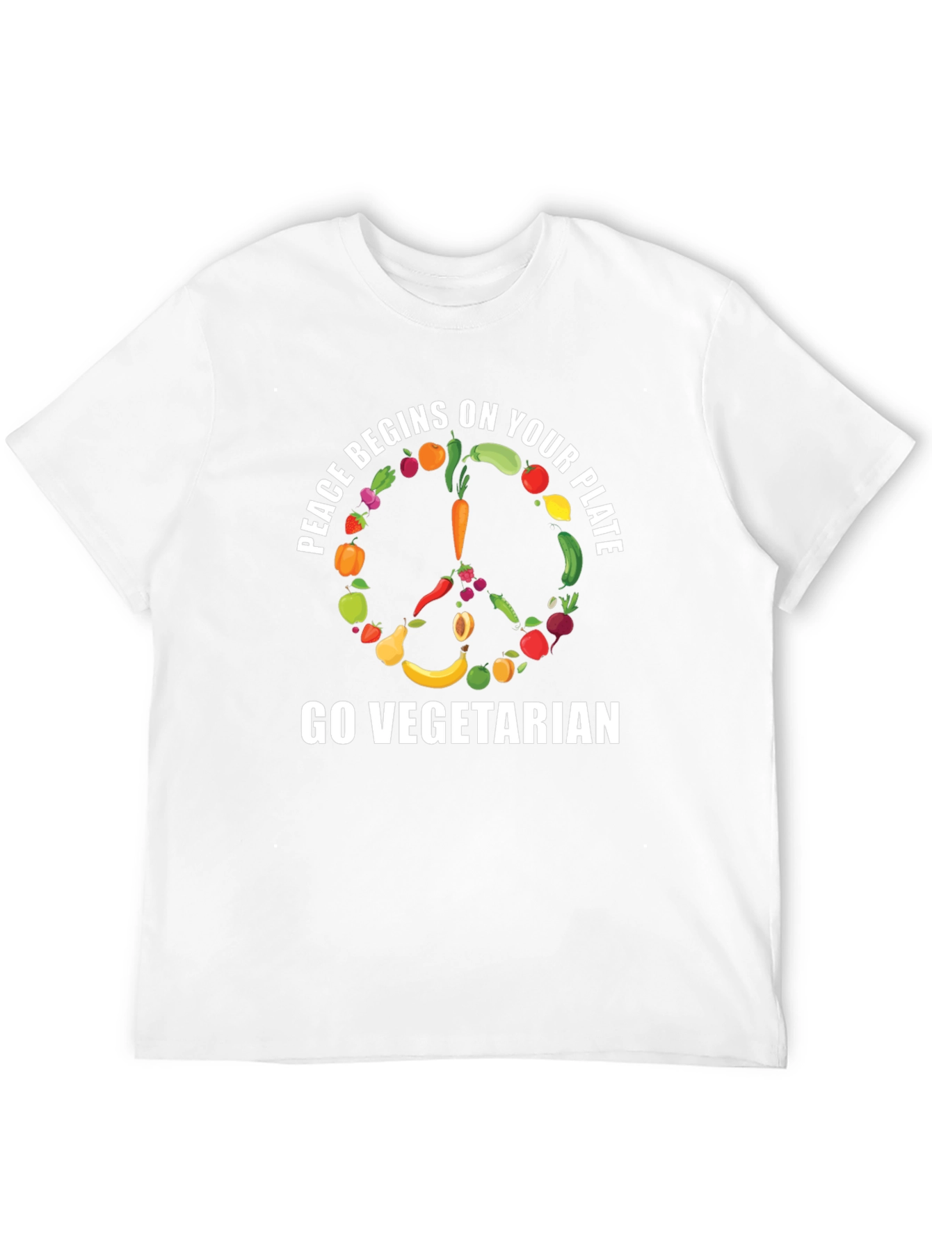 Peace Begins on Your Plate Vegetarian T-Shirt