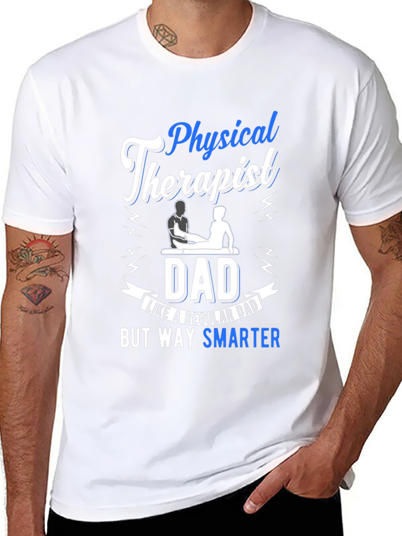 Physical Therapist Dad T-Shirt - Smarter Than Regular Dad