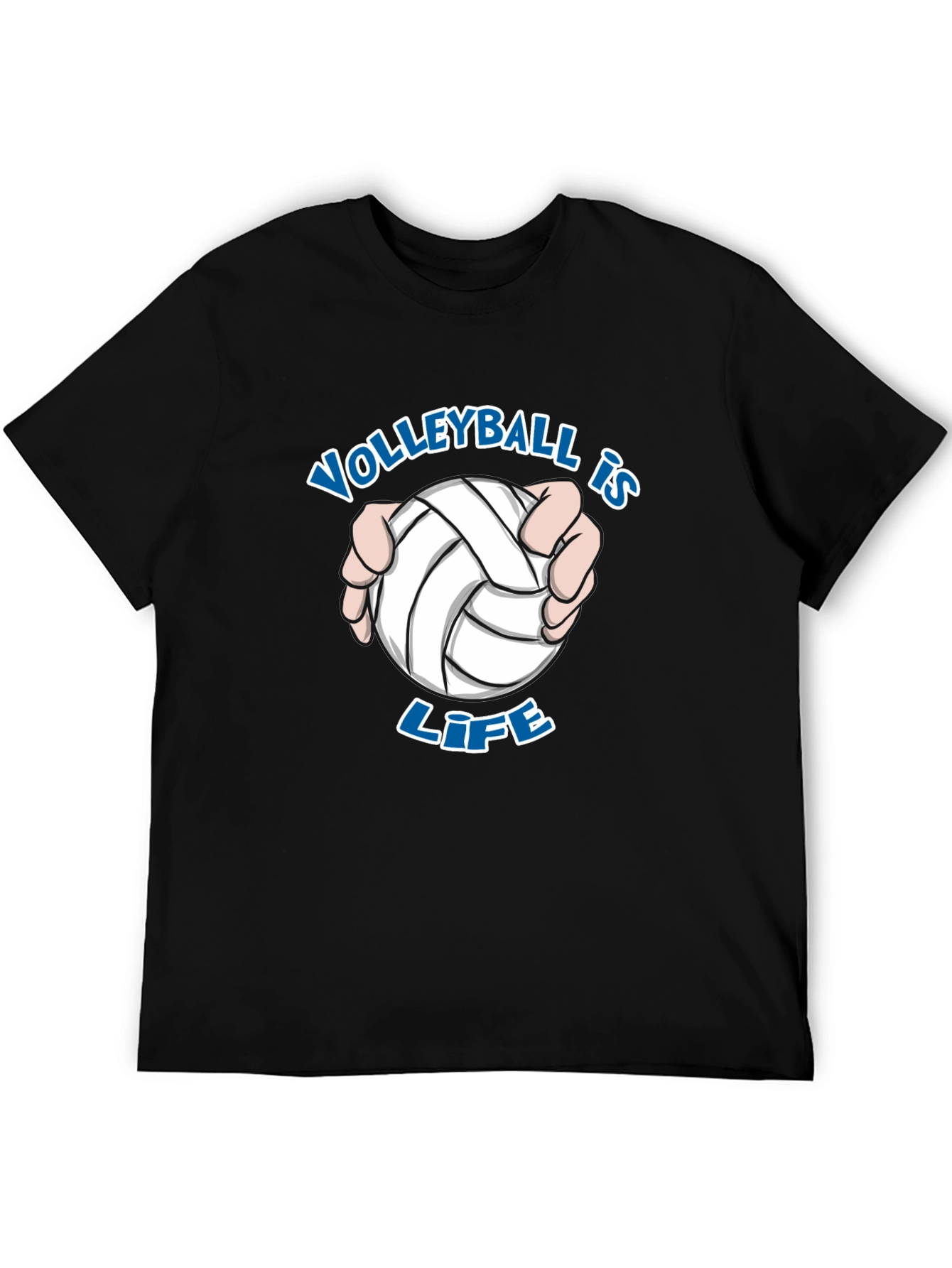 Volleyball is Life T-Shirt - Black Cotton Tee