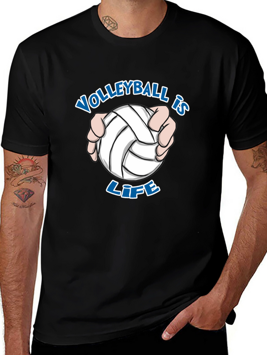 Volleyball is Life T-Shirt - Black Cotton Tee