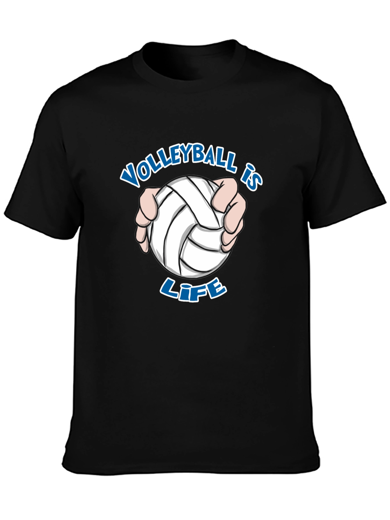Volleyball is Life T-Shirt - Black Cotton Tee