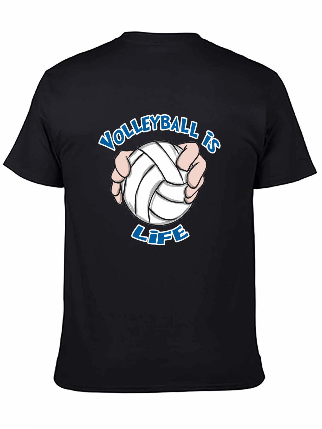 Volleyball is Life T-Shirt - Black Cotton Tee