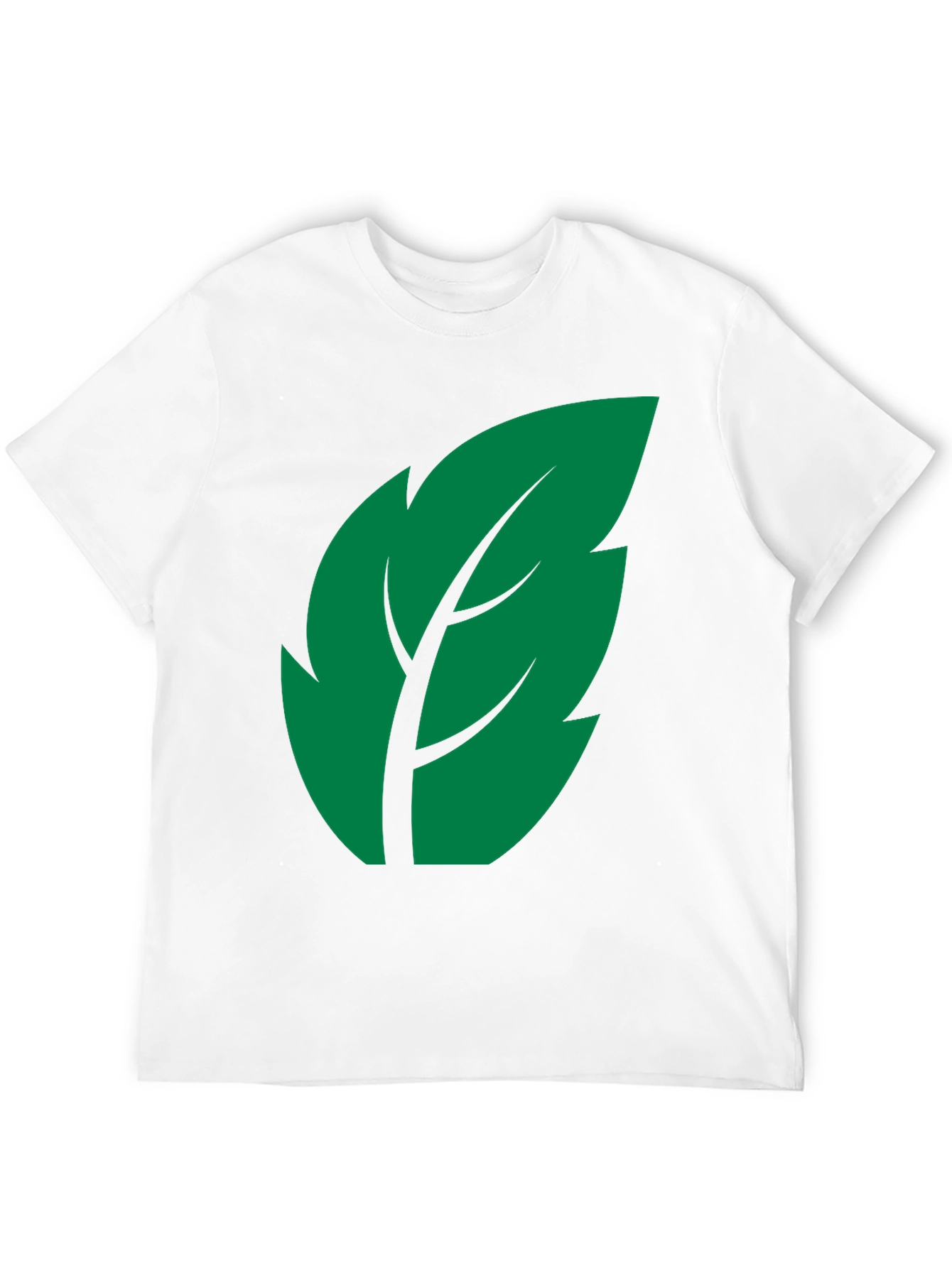 Leaf Graphic Print Black T-Shirt