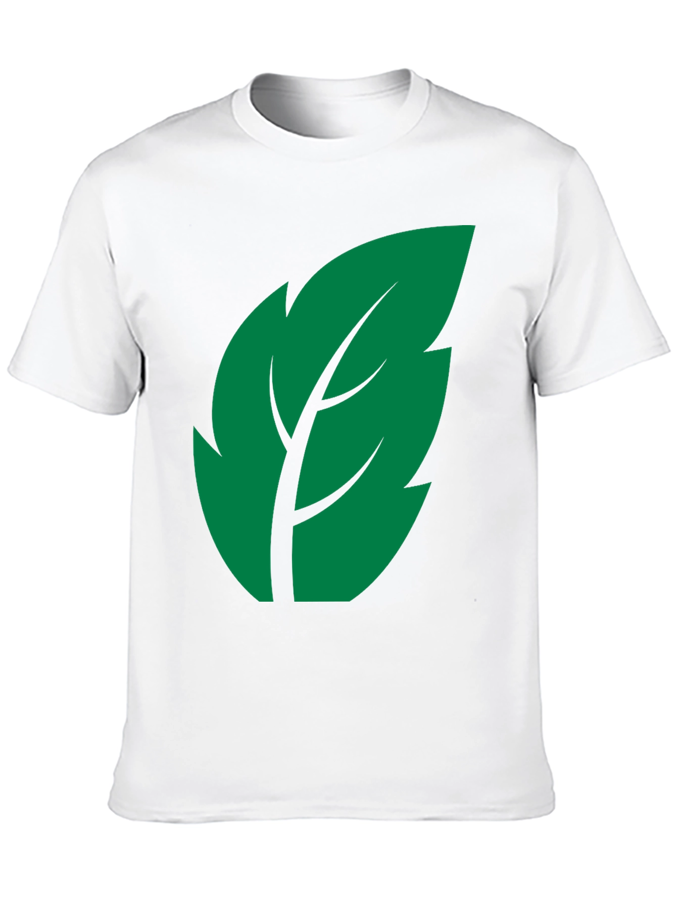Leaf Graphic Print Black T-Shirt