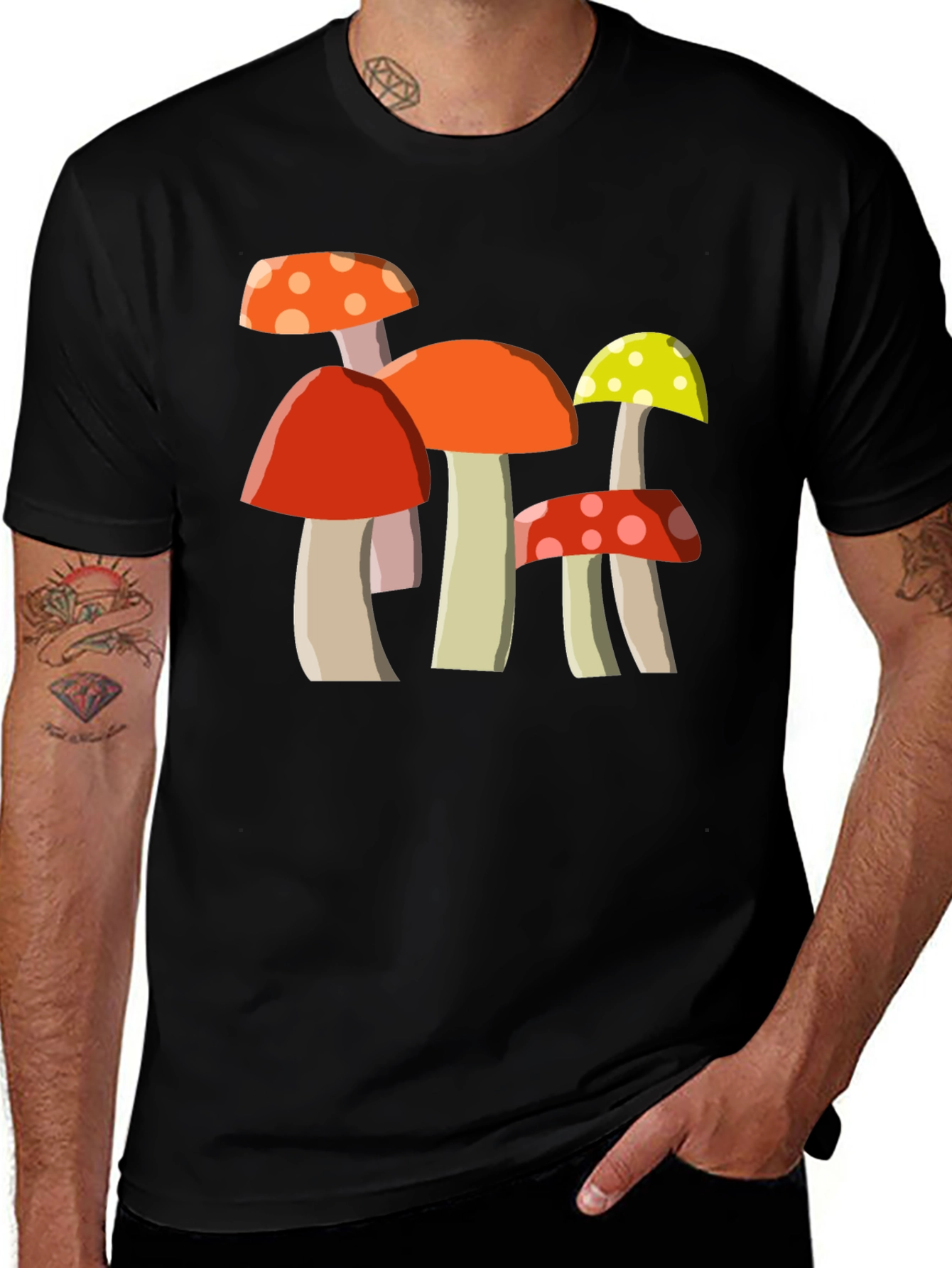 Whimsical Mushroom Graphic Tee - Unisex Cotton T-Shirt
