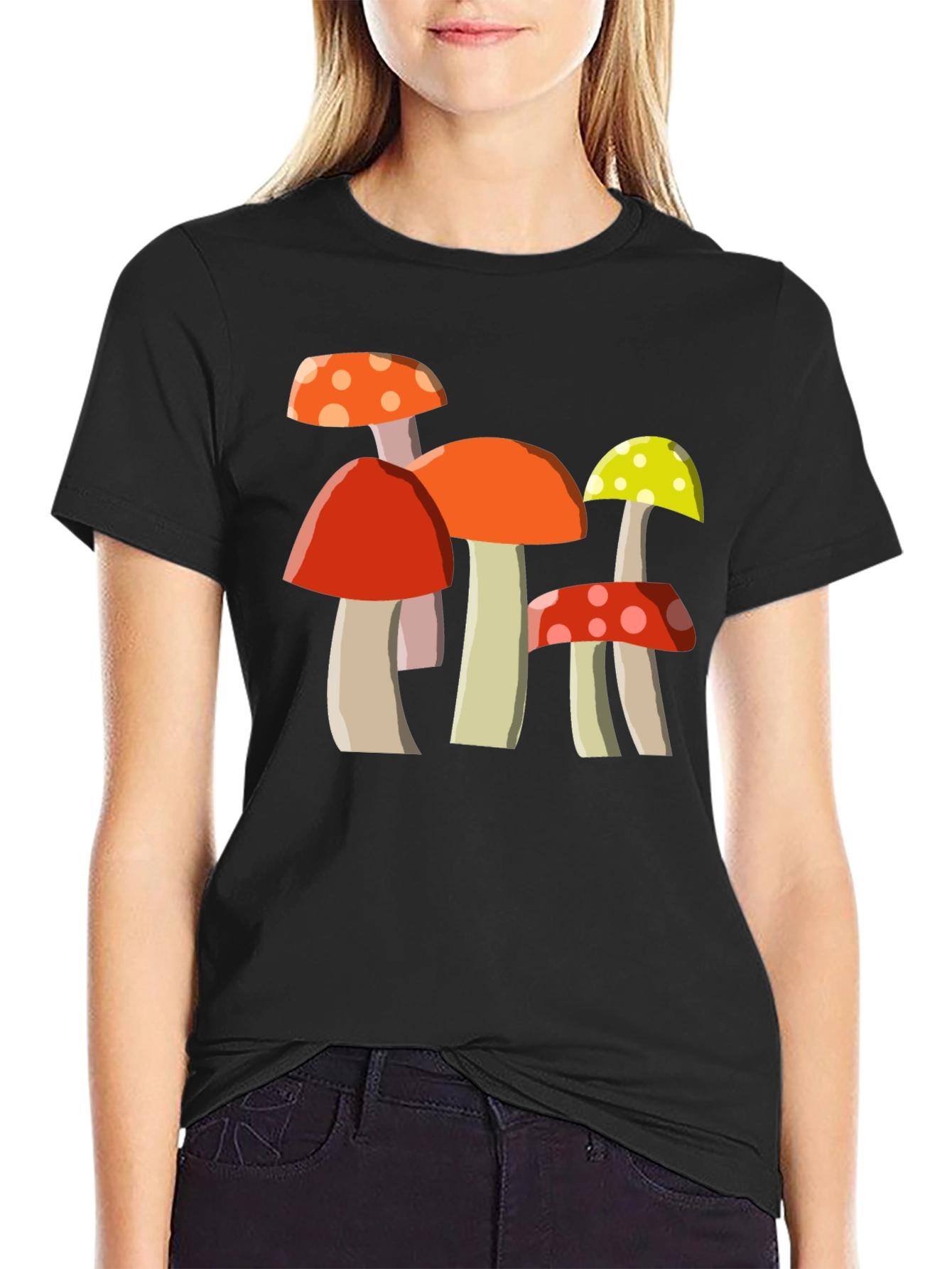 Whimsical Mushroom Graphic Tee - Unisex Cotton T-Shirt