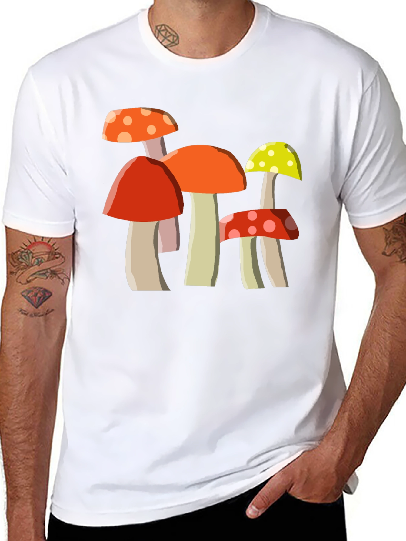 Whimsical Mushroom Graphic Tee - Unisex Cotton T-Shirt