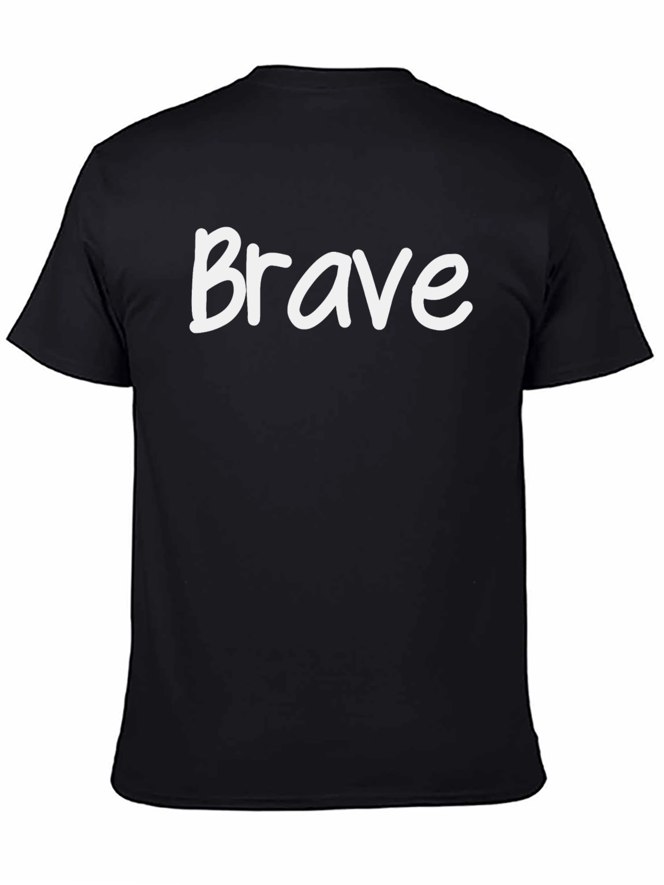 Brave Graphic T-Shirt - Black Cotton Tee