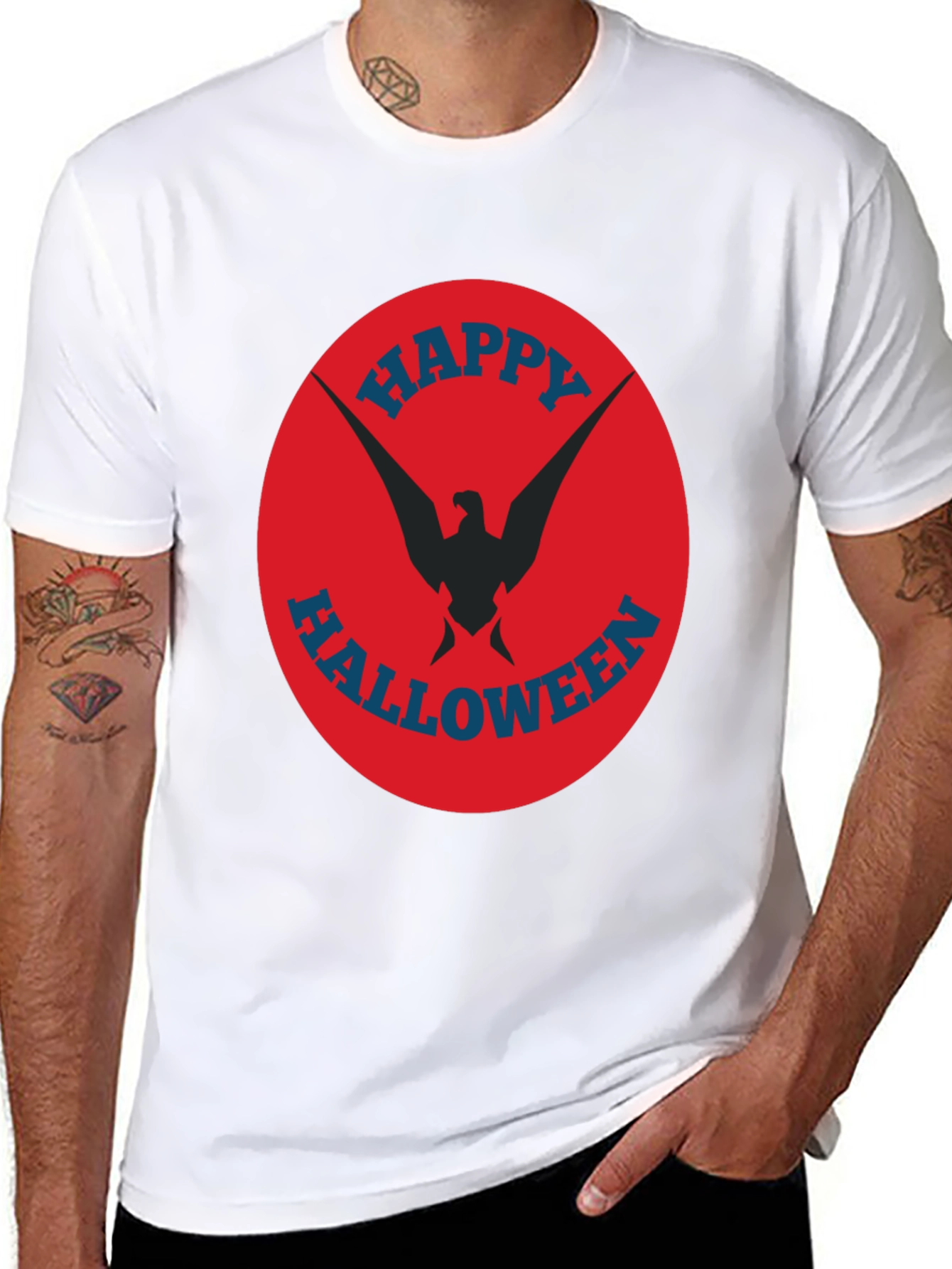 Happy Halloween Graphic Tee - Eagle Design