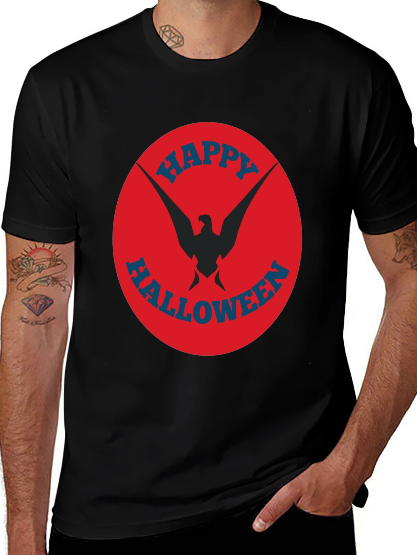 Happy Halloween Graphic Tee - Eagle Design