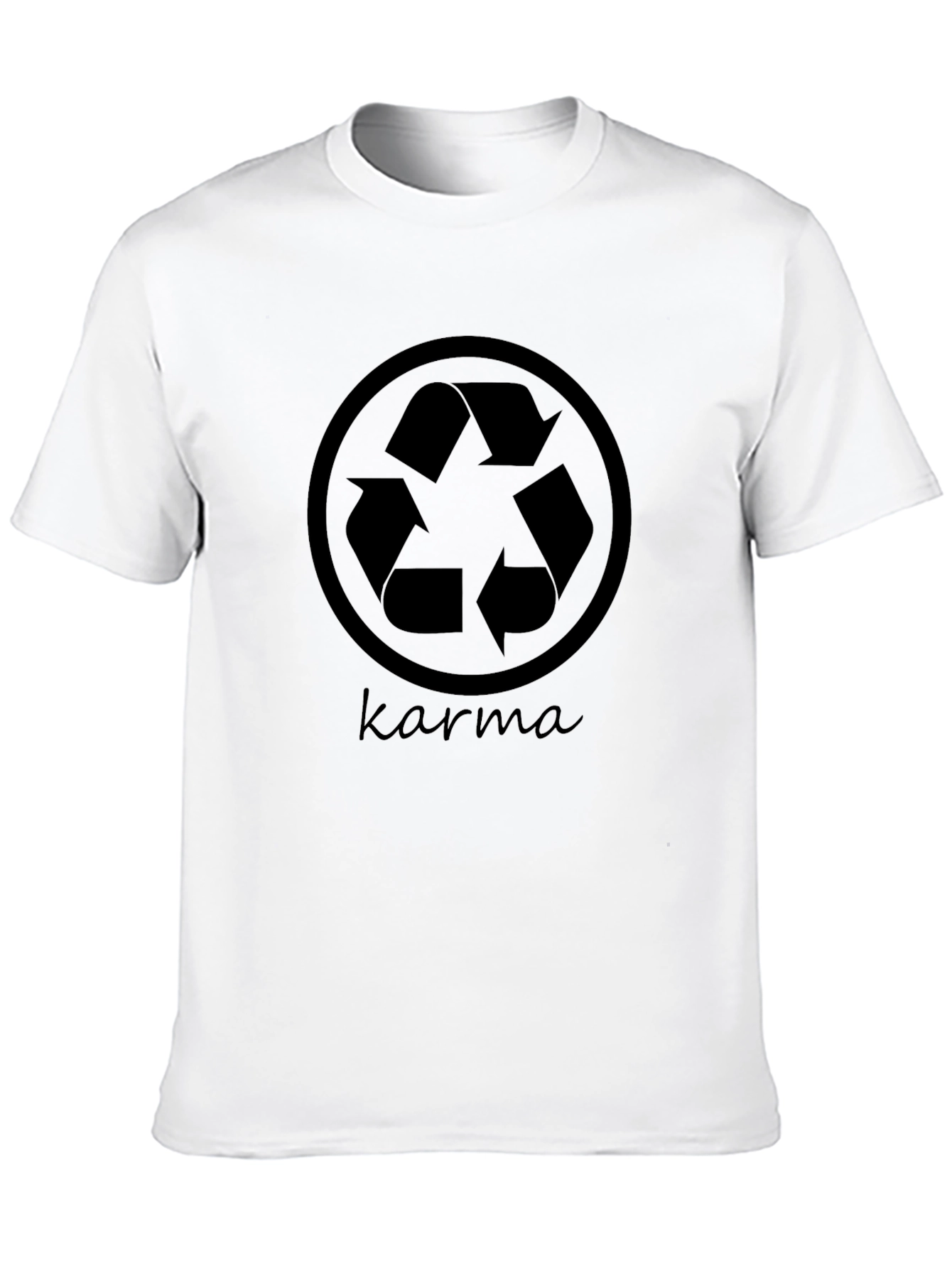 Karma Recycle Graphic Black T-Shirt