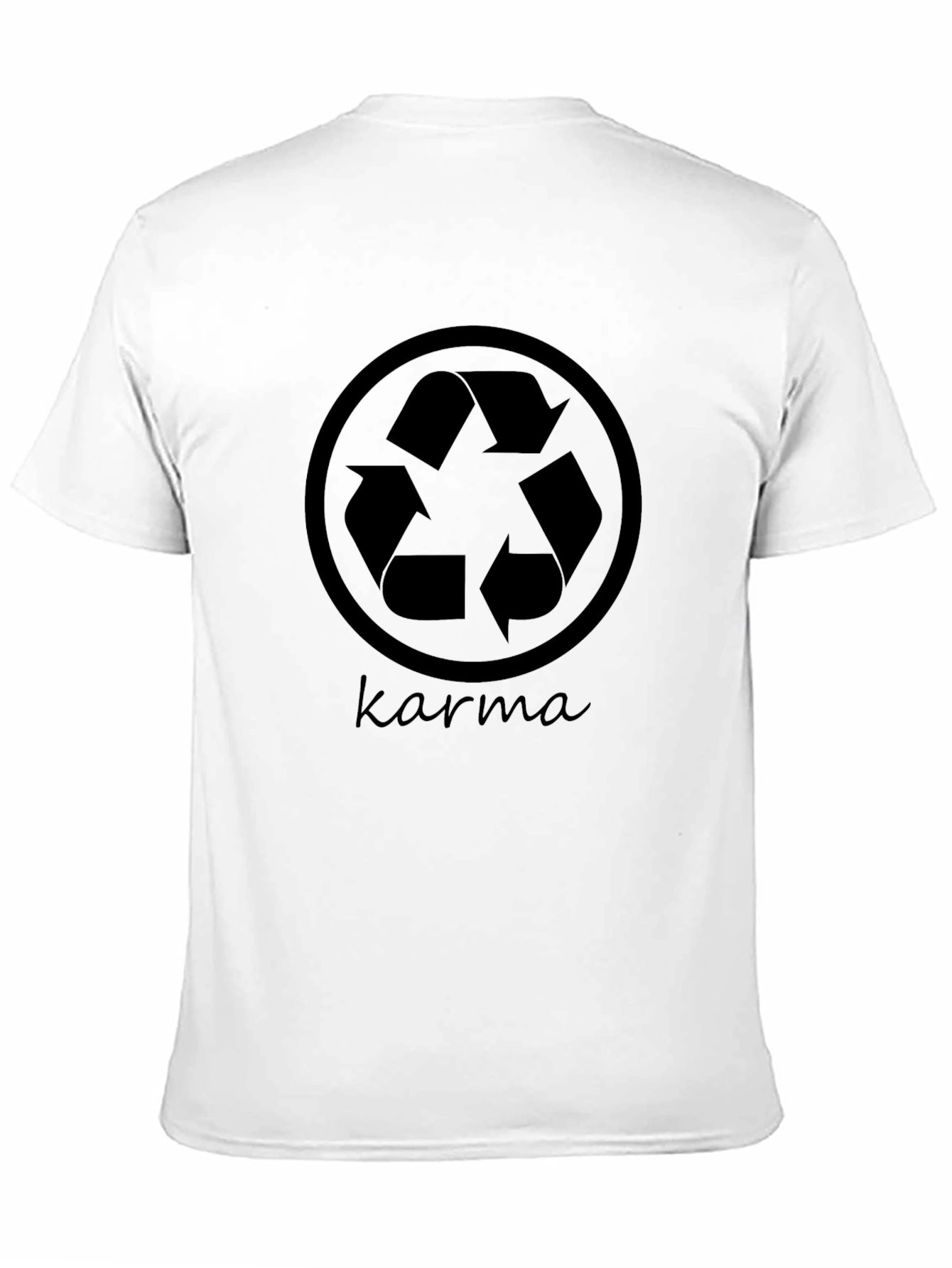 Karma Recycle Graphic Black T-Shirt